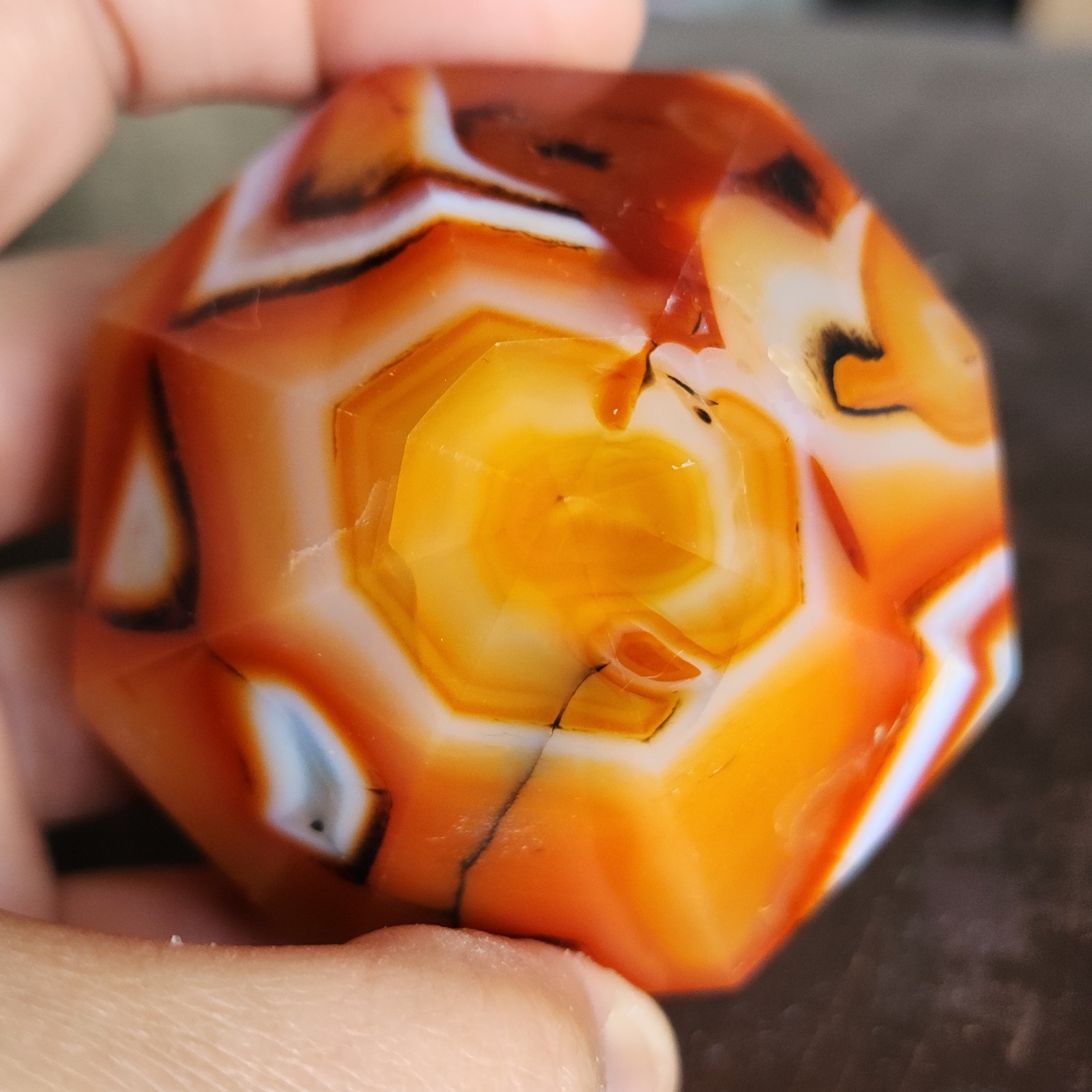 Polished Sardonyx Diamond Cut Shape Freeform 310g – USA