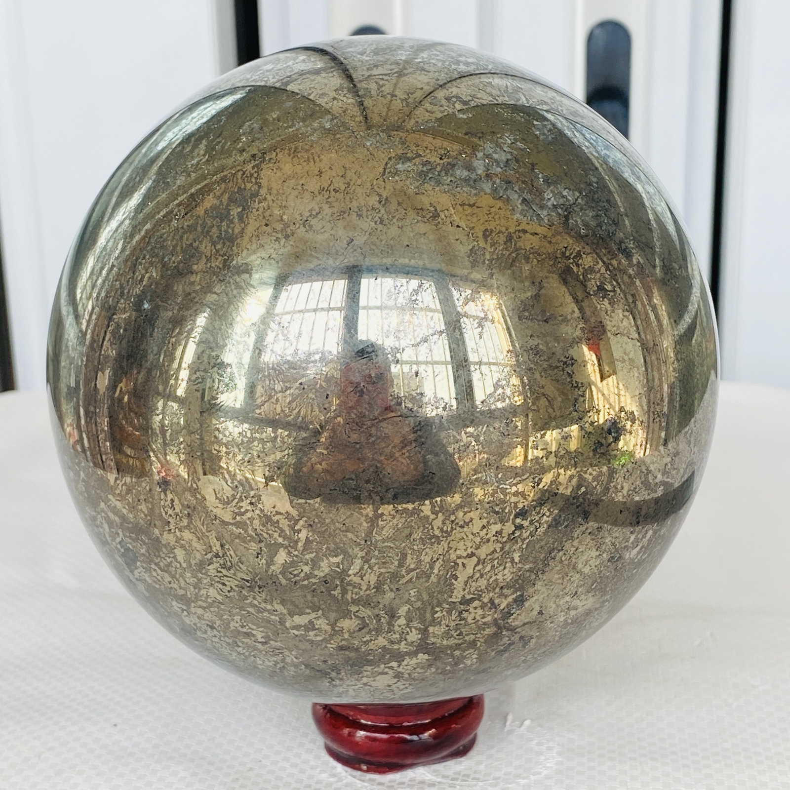 Natural Chalcopyrite Quartz Crystal Ball Energy Reiki Healing 3700G