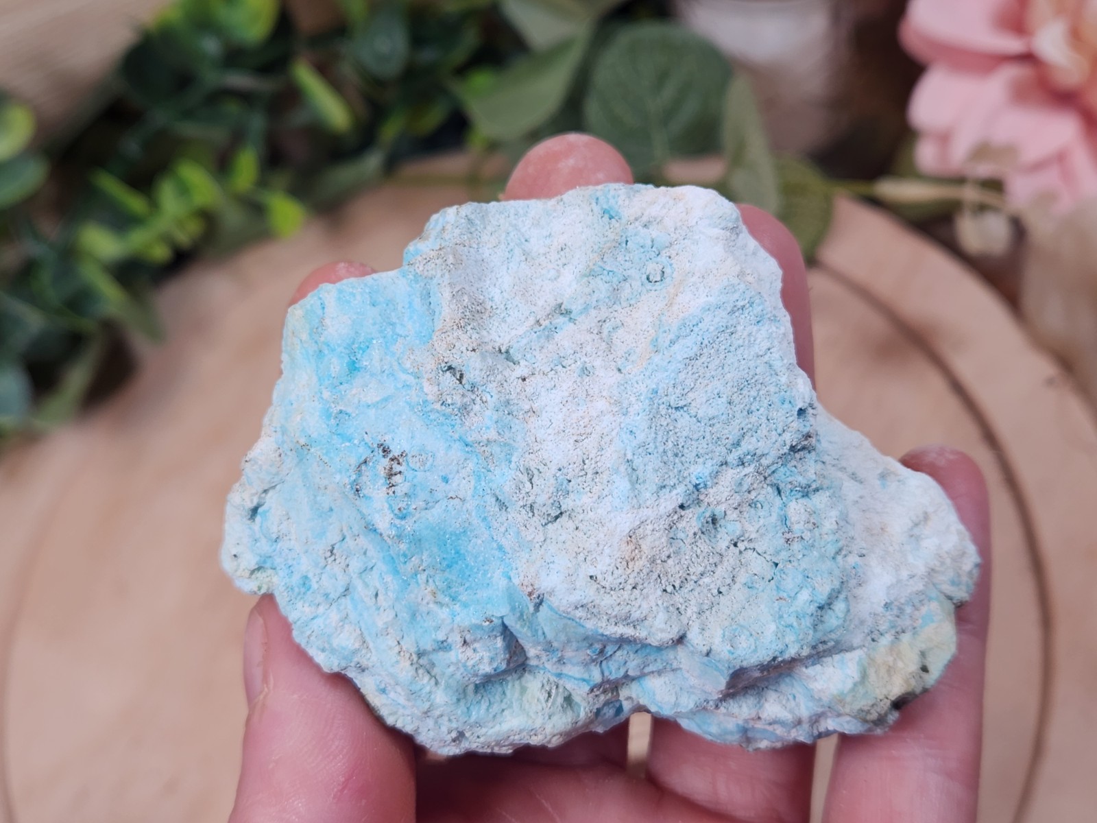 Gibbsite with Allophane Hilarion Mine Lavrion Greece Blue Mineral Specimen Z10
