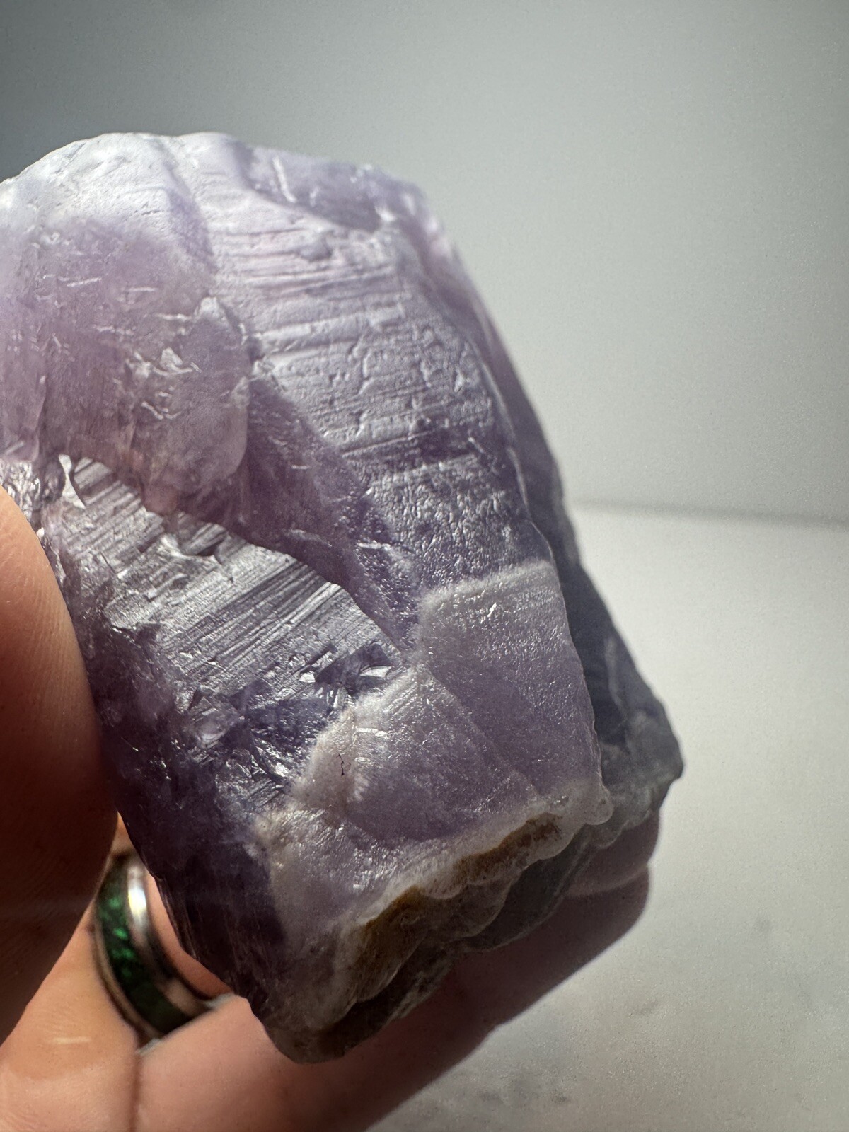 Auralite 23 Boreal Amethyst Cluster Crystal Tower With Cut & Polished Base