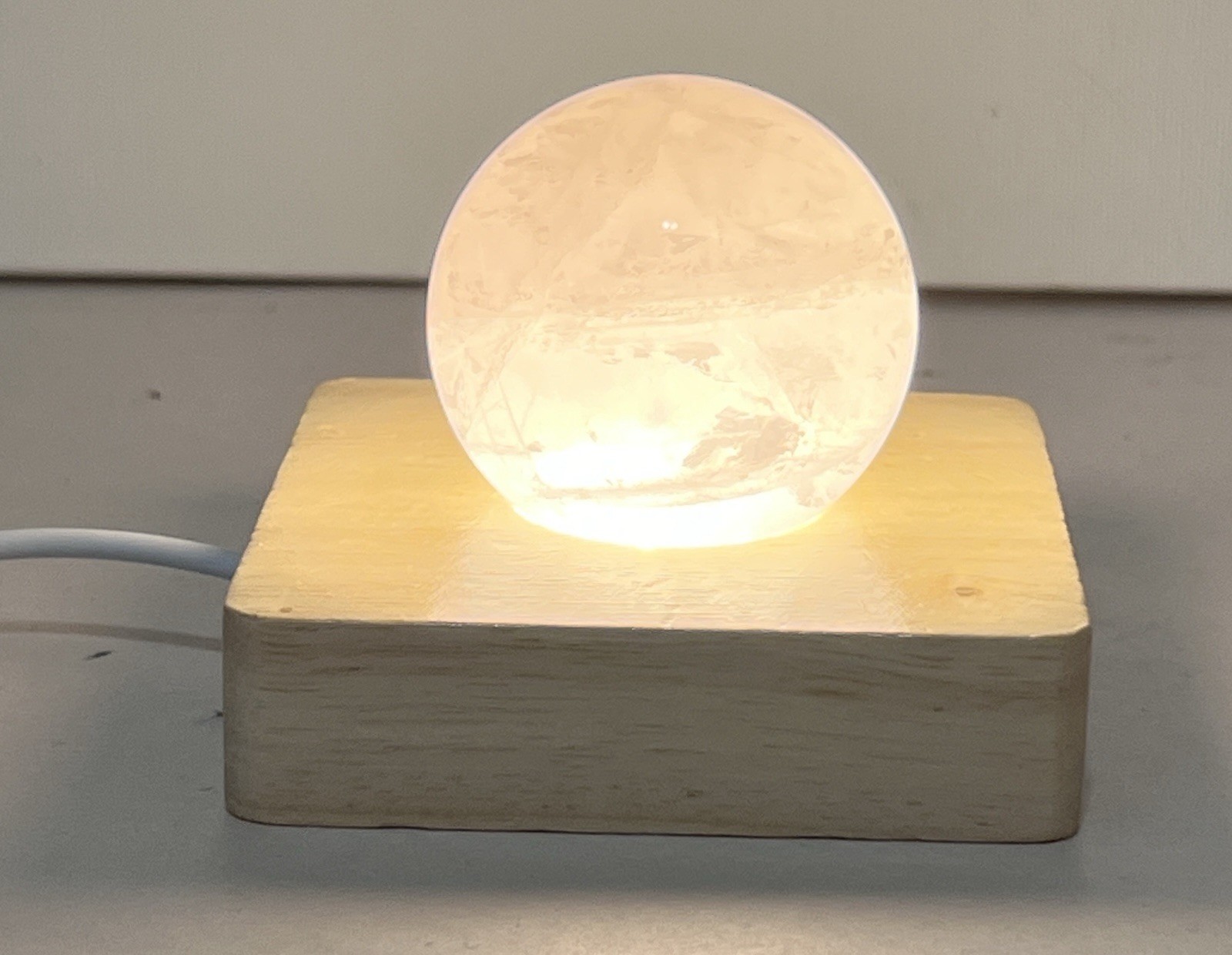 Square Wood Light Sphere Holder Display Stand