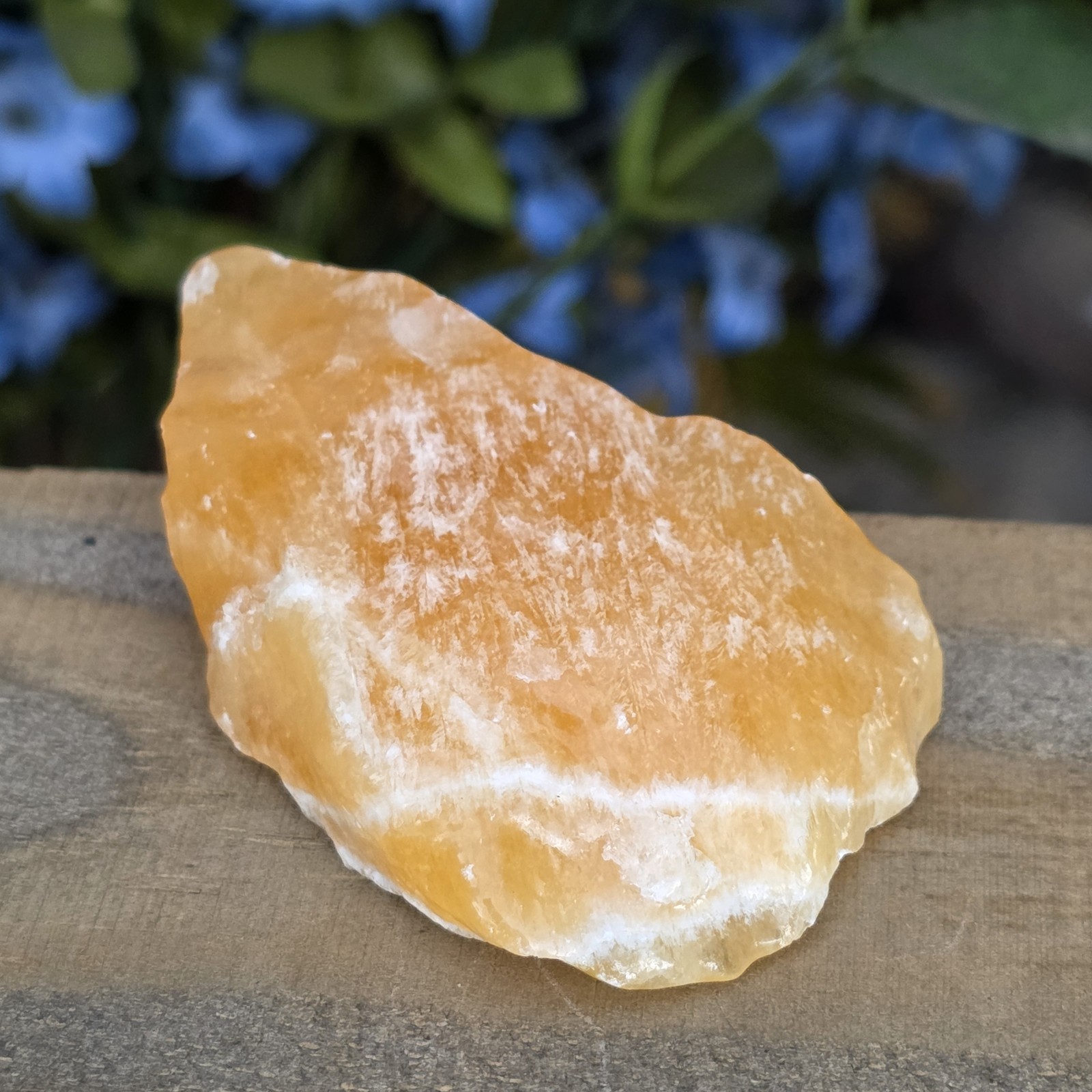 Orange Calcite Rock Specimen | Natural Crystal Mineral | 64.66 g
