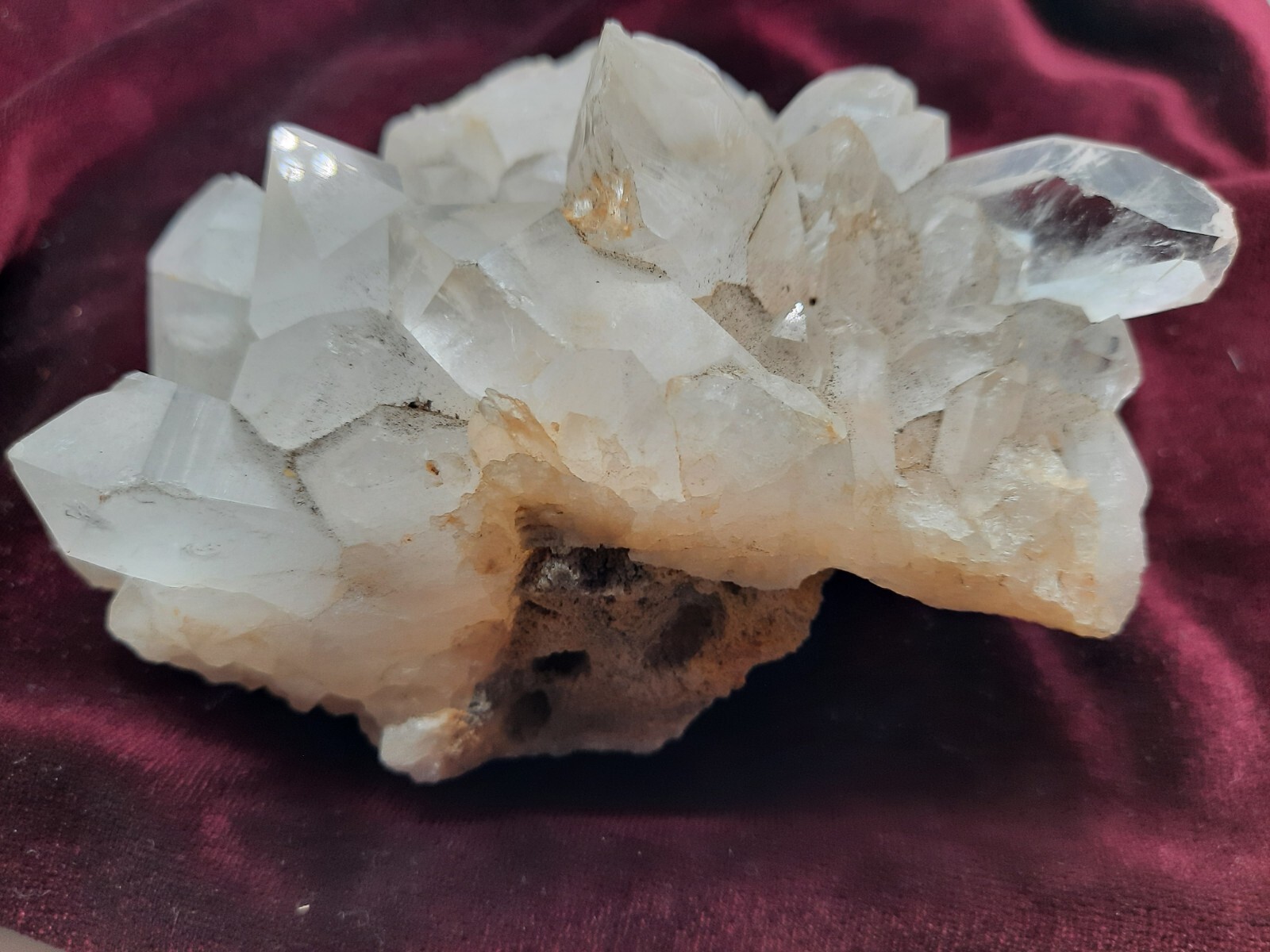 Quartz Crystals Cluster Arkansas rocks minerals decorative 5 x 4 x 2 3/4 inches