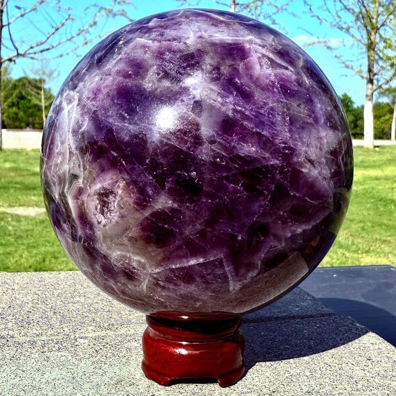 4.21LB Natural Dreamy Purple Crystal Ball – Quartz Crystal Energy Sphere