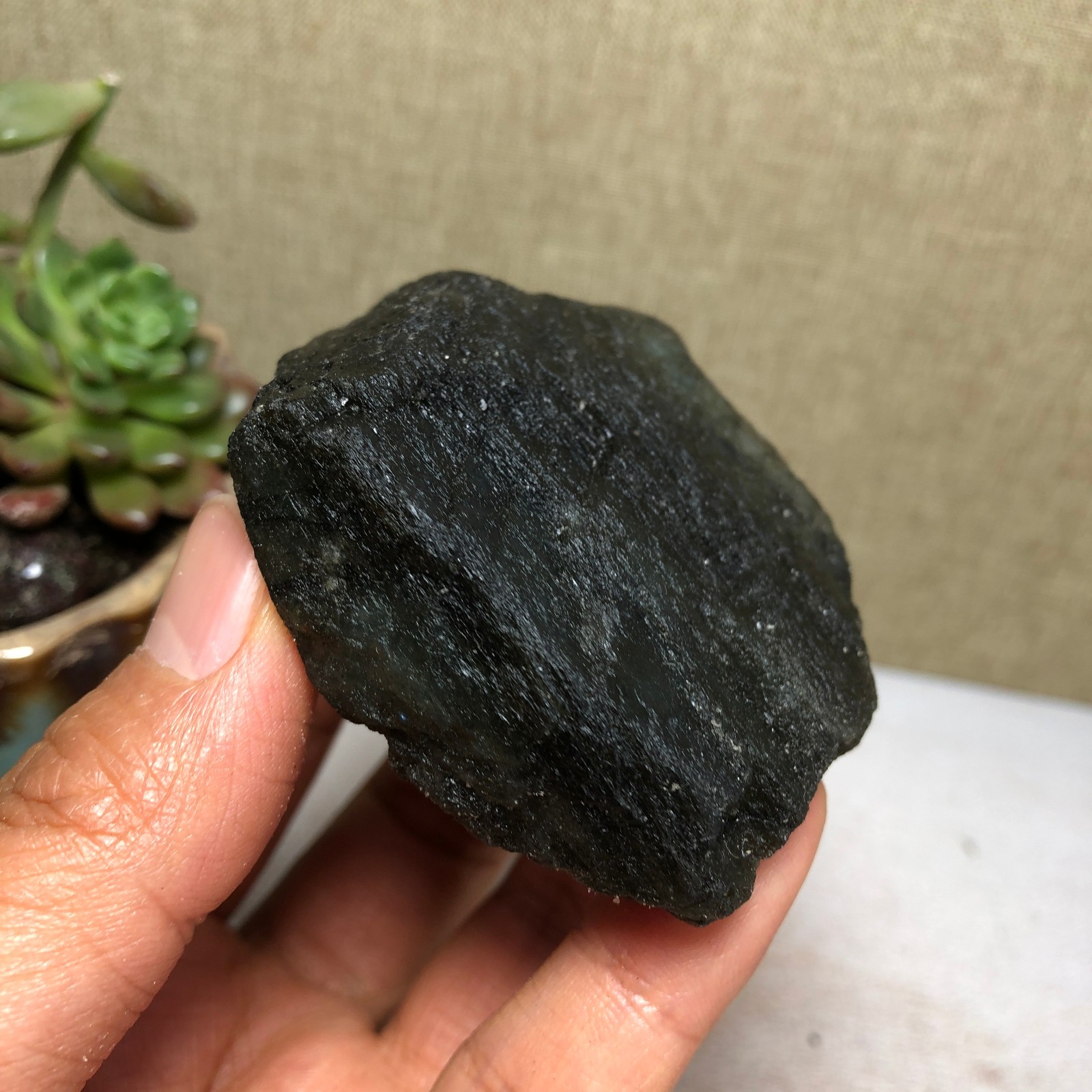 57mm Natural Labradorite Crystal gemstone rough original Specimen 138g A4208