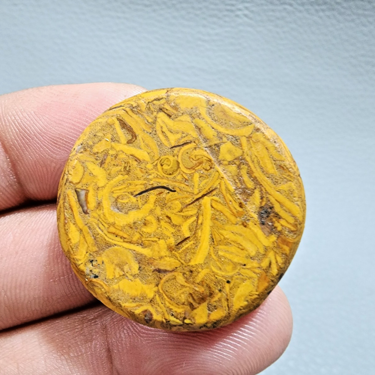 59 Crt Ultimate Rare Mariyam Jasper Designer Round Shape Loose Gemstone Cabochon