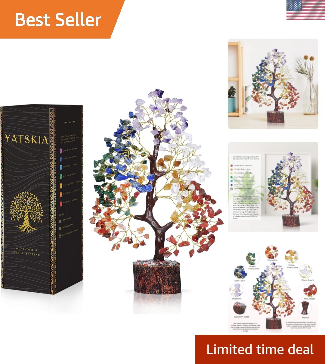 7 Chakra Tree of Life – Crystals and Healing Stones | Birthday Gifts for Wome…