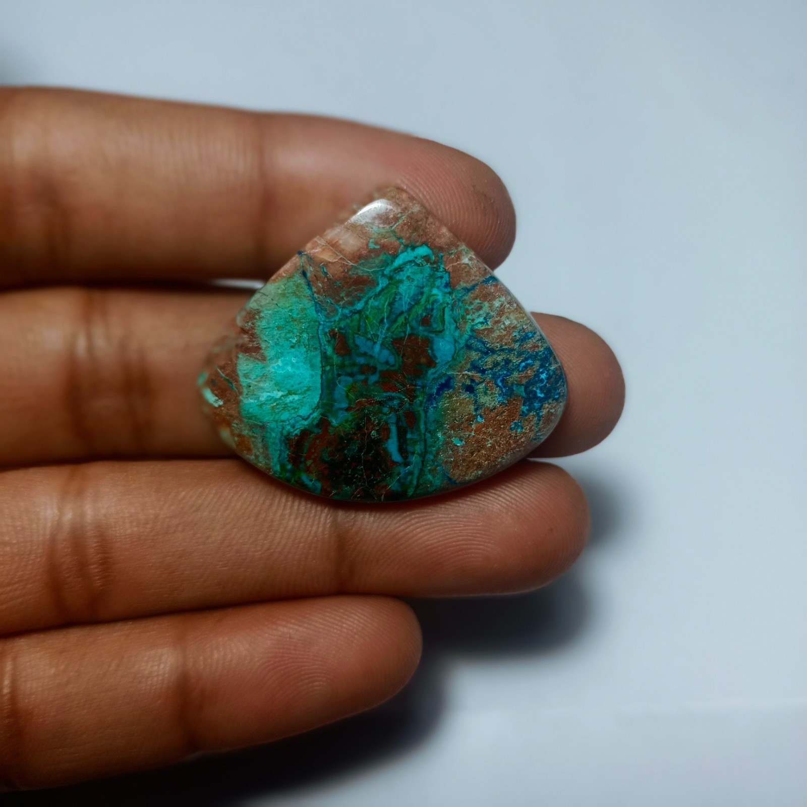 50 Cts 100% Natural Shattuckite Cabochon Loose Stone Size 36X30X6mm