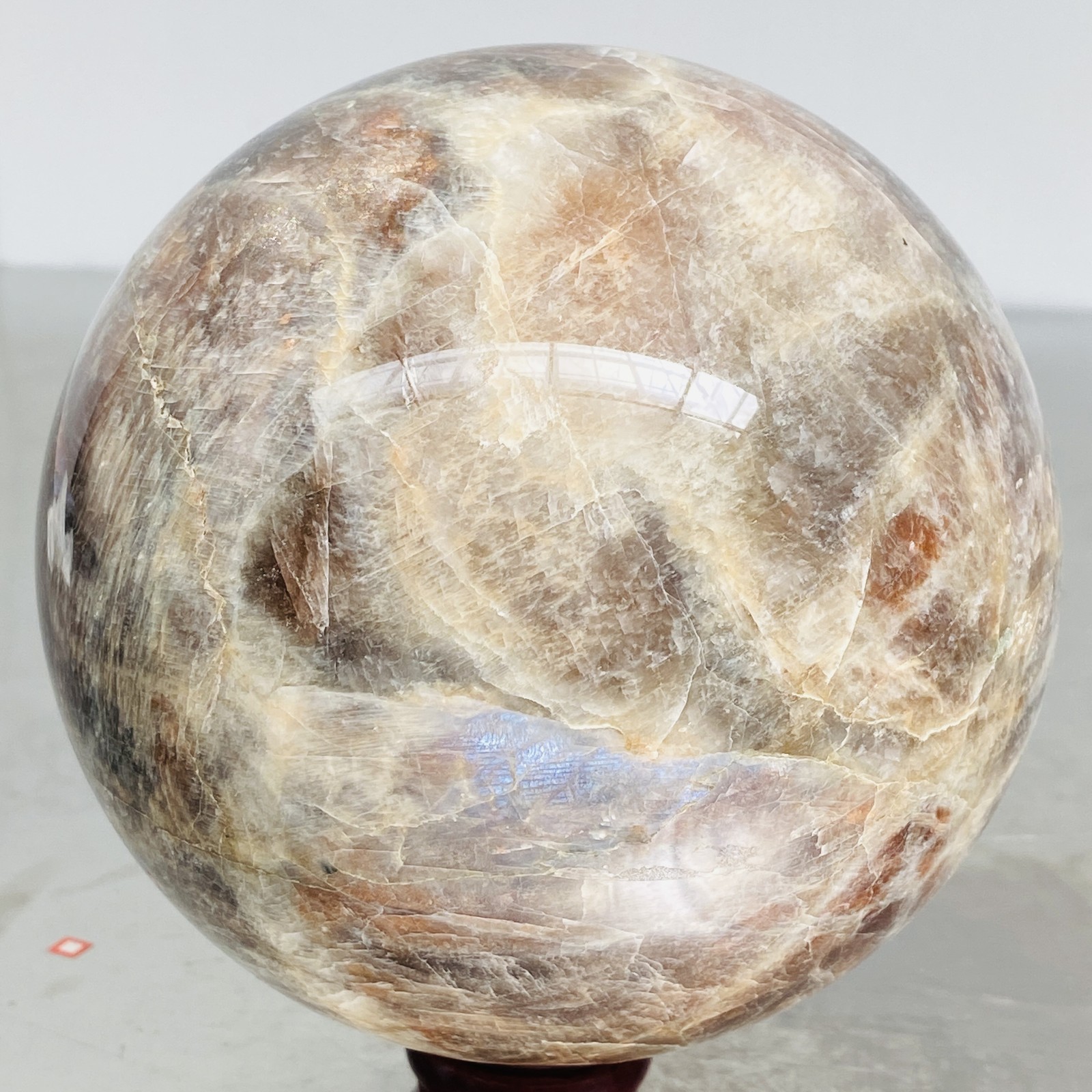 Natural Gray moonstone sphere quartz Crystal ball Healing 2920G (6.43LB)