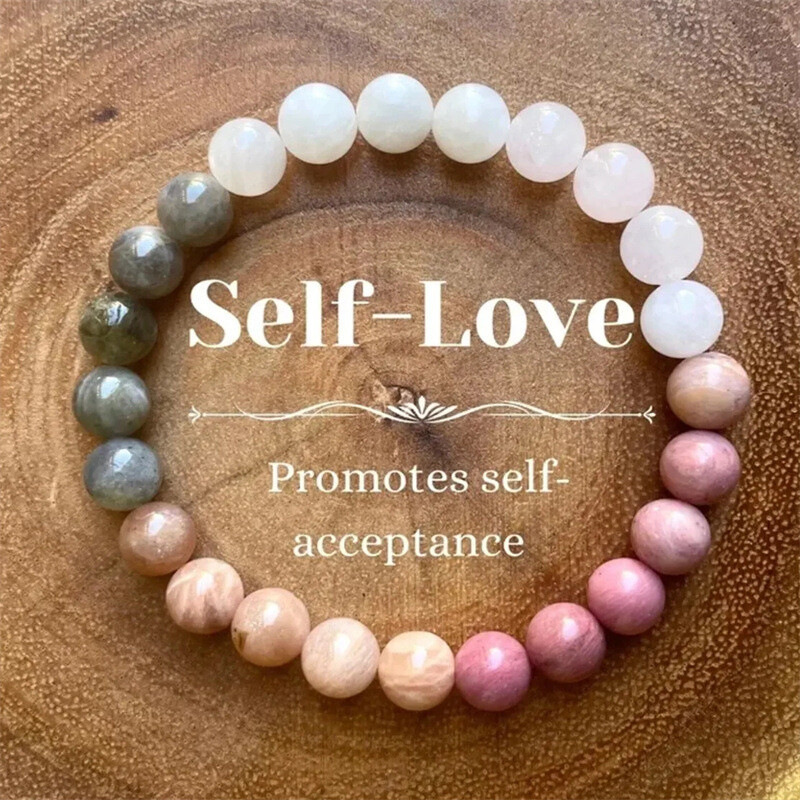 Natural Mixed Quartz 8MM Bracelet Quartz Crystal Men and women Luck Bracelet