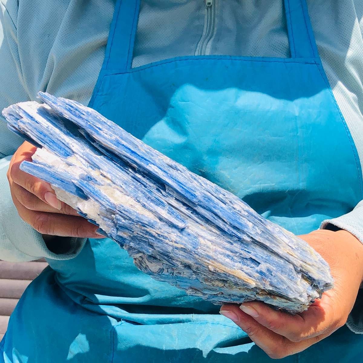 3.98LB Natural Blue Crystal Mineral Standard Rough Healing Specimen 5287