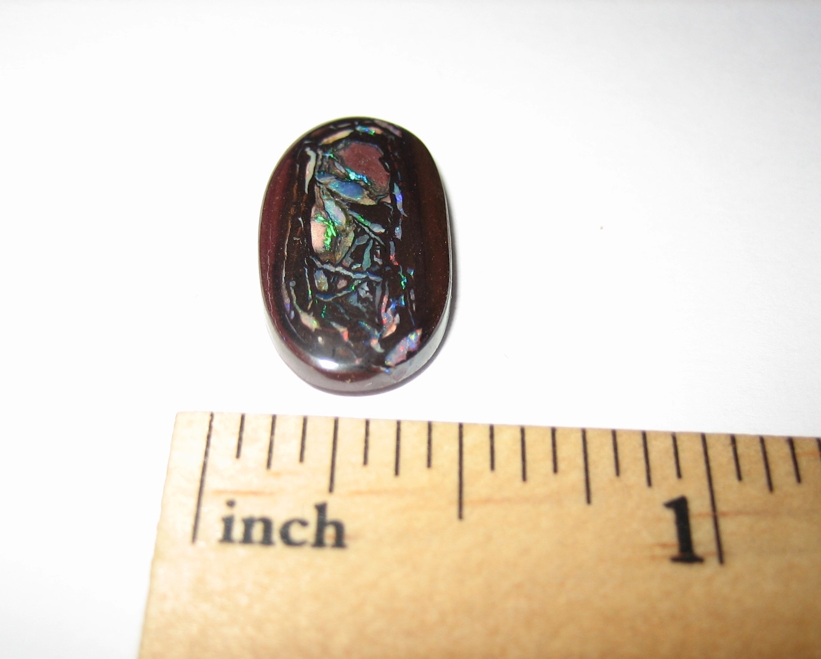 20mm x 11mm POLISHED KOROIT BOULDER OPAL CRYSTAL CABOCHON AUSTRALIA ~ 9.15cts *1