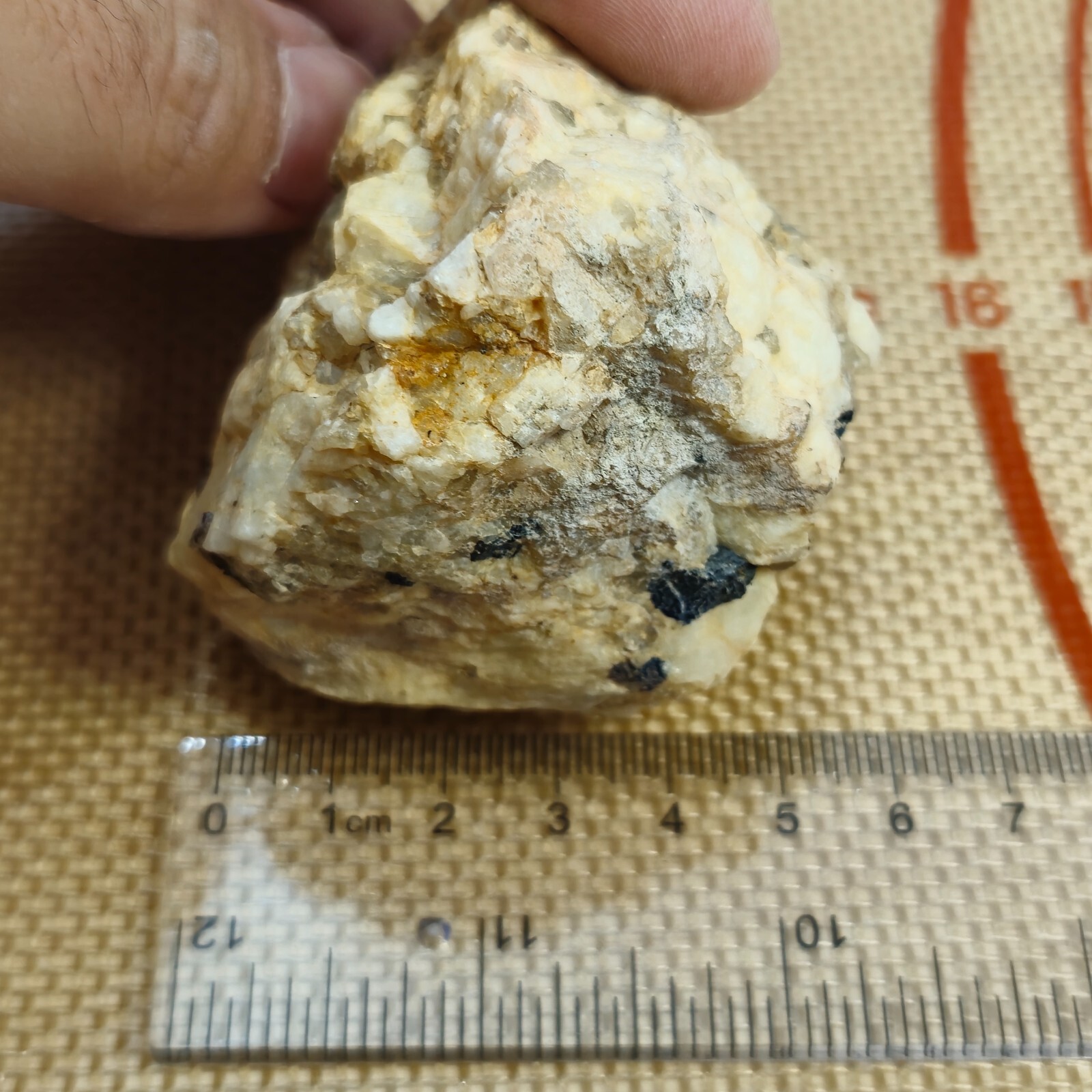 Feldspar Tourmaline W/Garnets Specimen From Mountains of San Diego, California