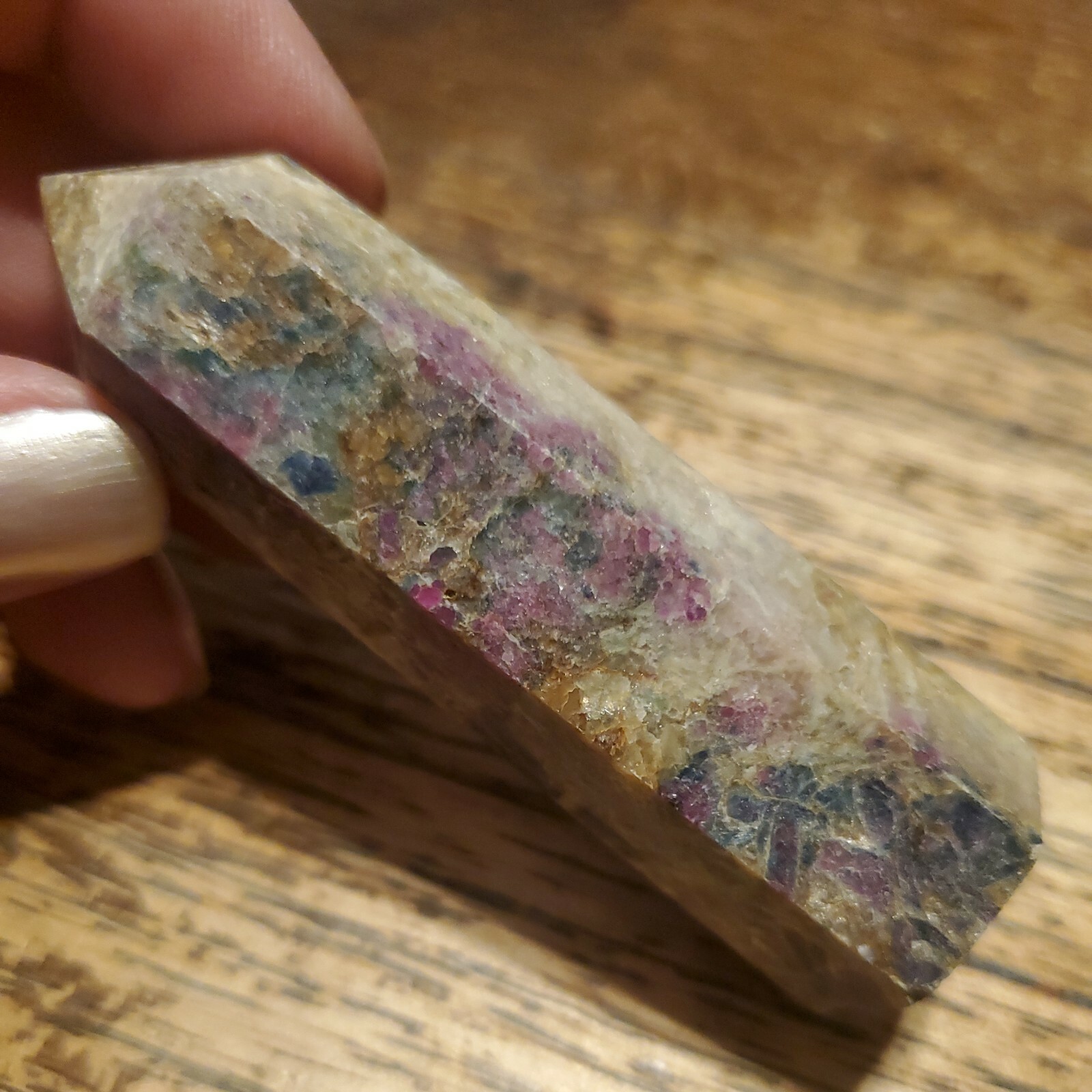 Ruby in Kyanite Crystal Tower Point 3.01in tall, 74g