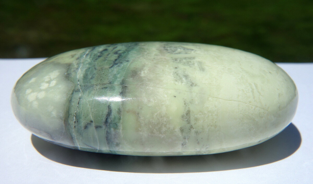 Infinite Palm Stone Crystal Green Serpentine Healer’s Stone