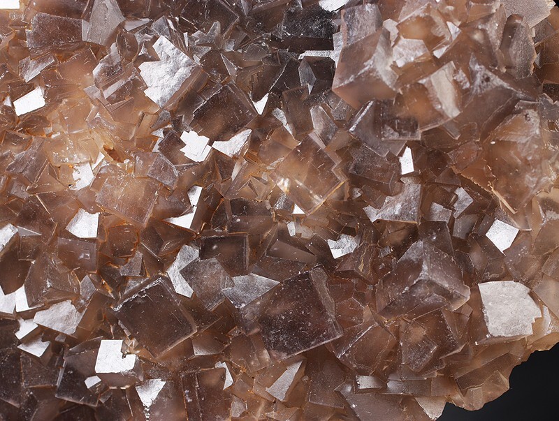 RARE GEMMY YELLOW FLUORITE W/ GREY PHANTOMS Cube CLUSTER FLOWER, AnHui China