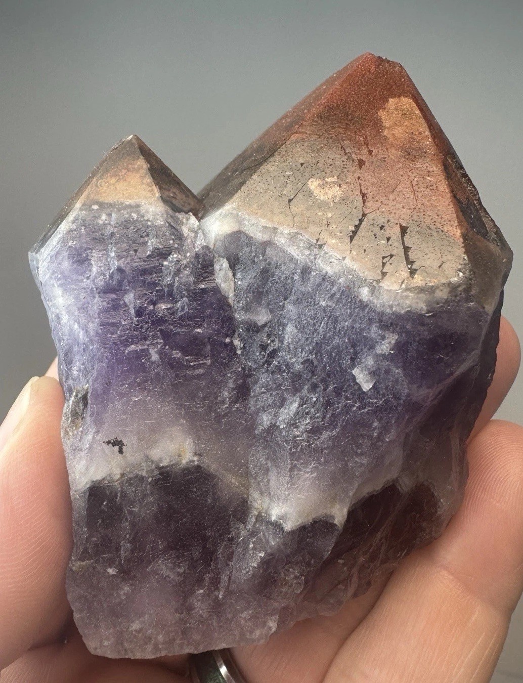 AURALITE 23 Hematite Red Cap Boreal Chevron Amethyst Quartz Crystal Canada