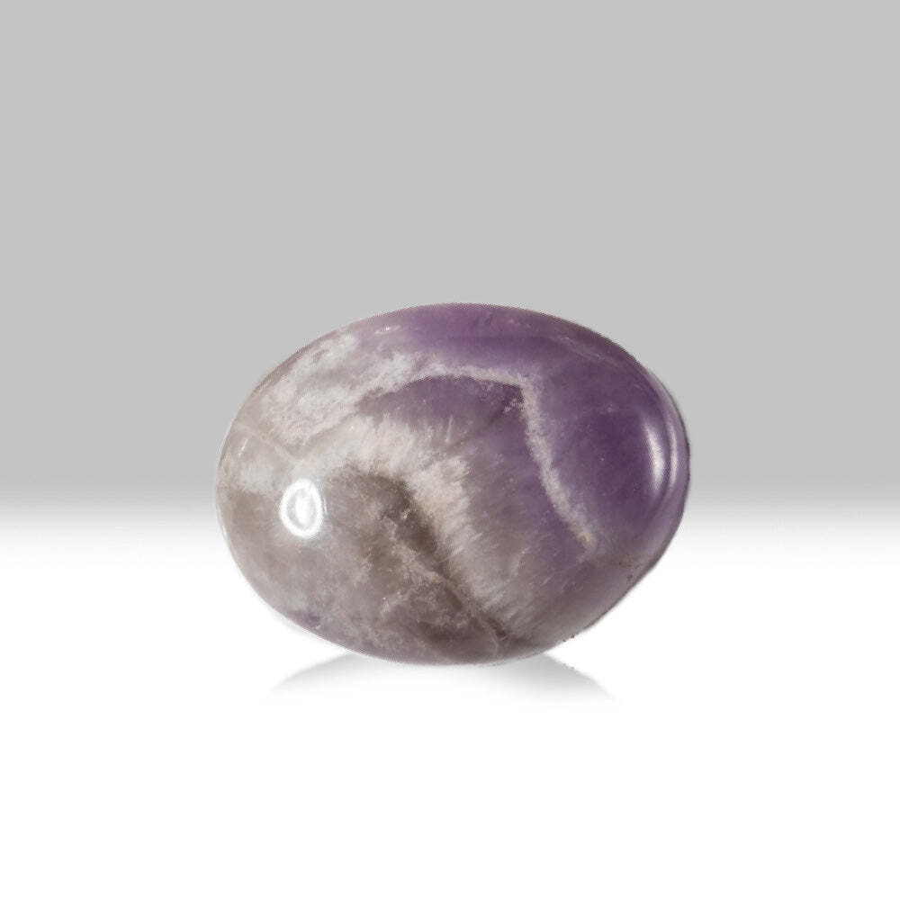 Genuine Polished Chevron Amethyst Palm Stone