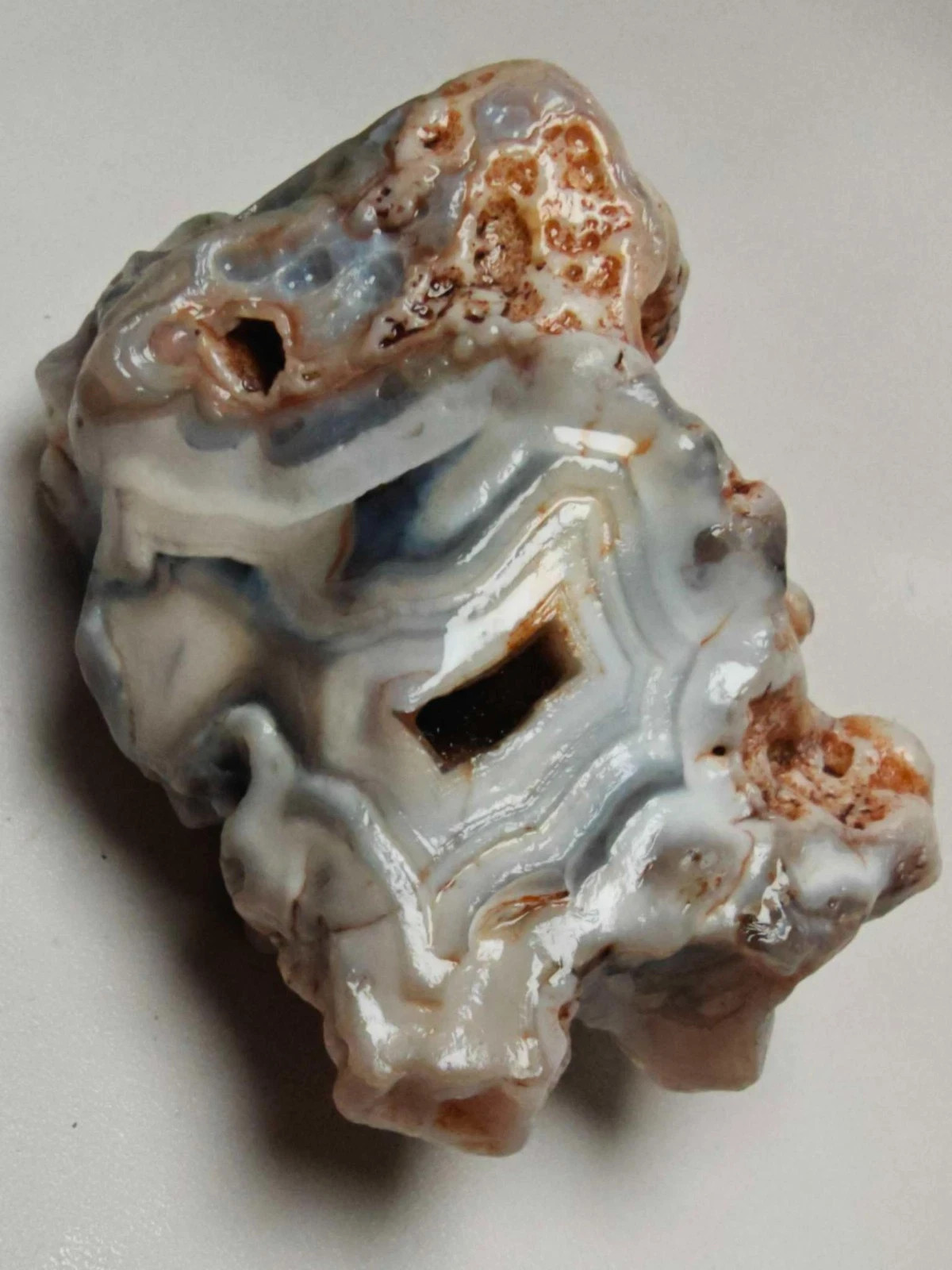 Rare China Inner Mongolia Gobi Eye Agate Stone Specimen 100% Natural Designer