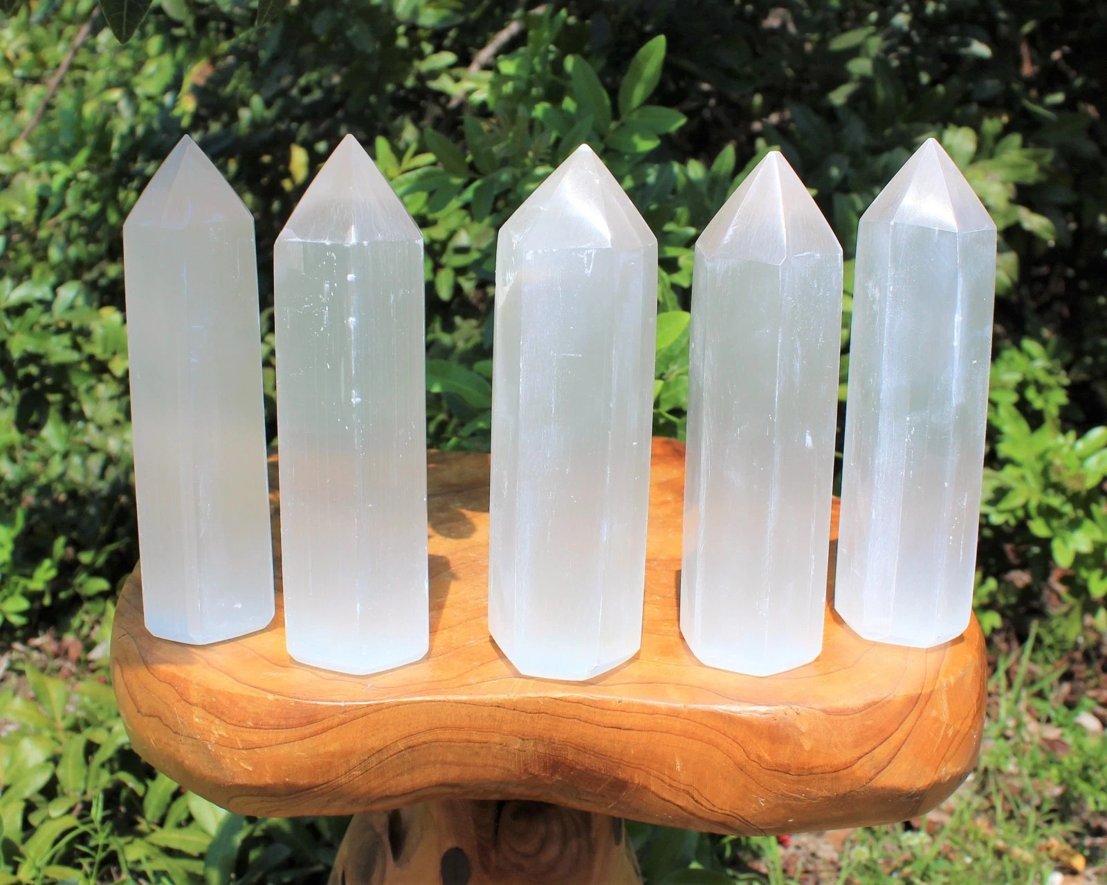 Natural Selenite Crystal Tower Polished Obelisk Point Healing Housewarming Gift