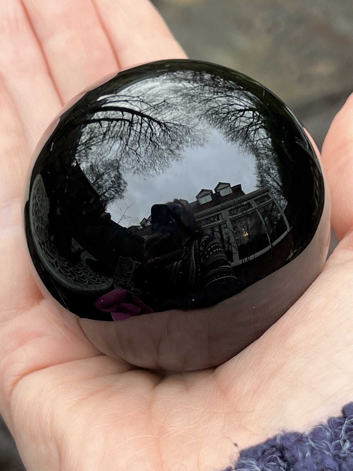 Black Obsidian Crystal Ball Large AAA+ Powerful / Creative / Protective 60mm