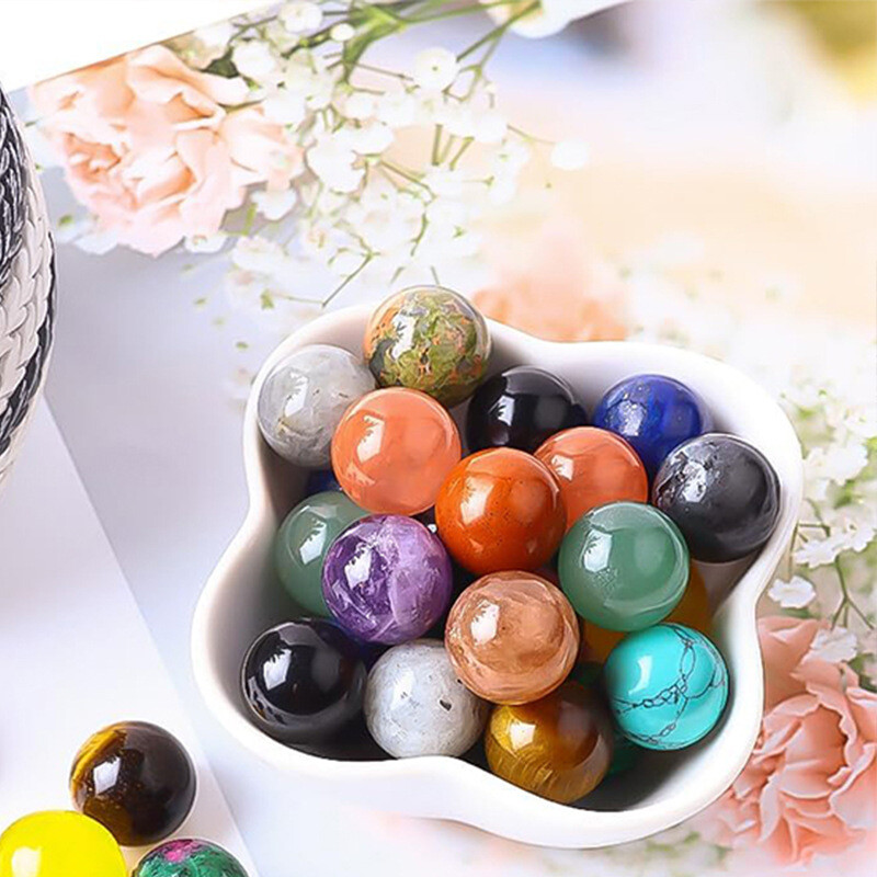20/25/30mm Solid Gemstone Polished Rock Minerals Crystal Healing Orb Ball Sphere