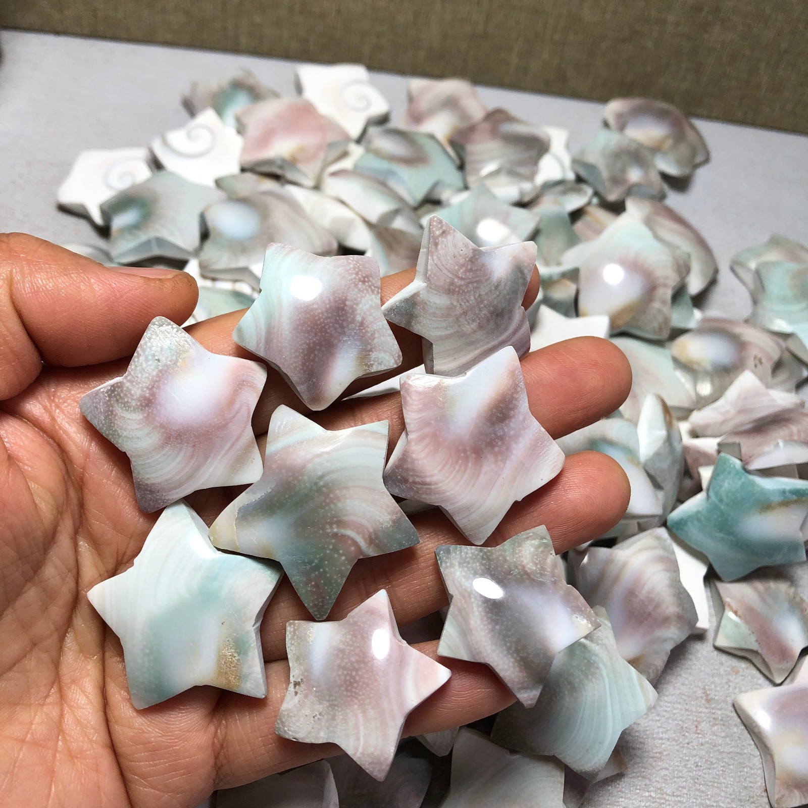 1000g Rare sun shell Reiki Shiva Eye ocean semi-precious stone 100-120pcs A0127
