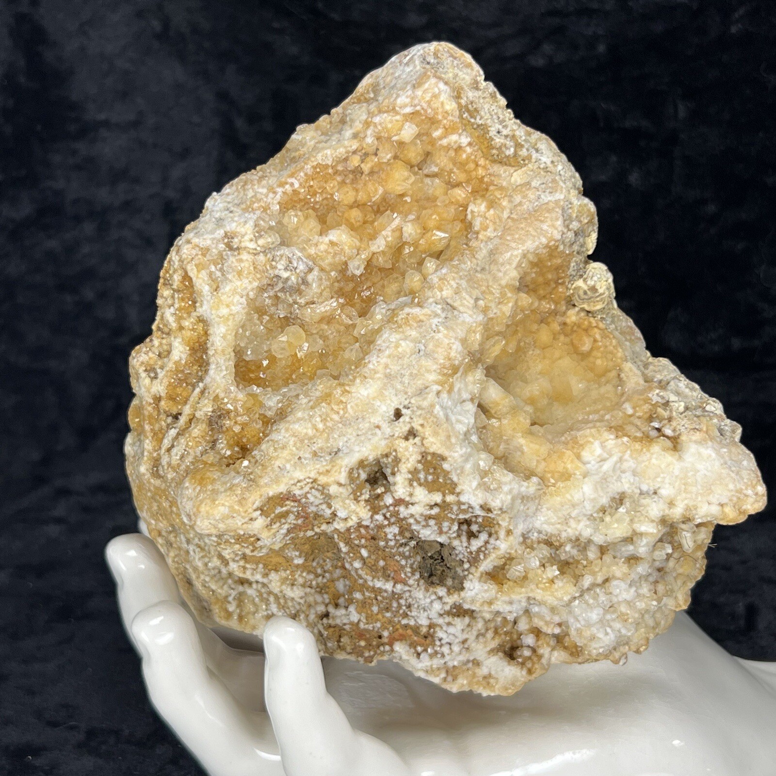5” GEODE Golden Healer Iron Oxide Citrine Quartz Crystal Cluster Kentucky 2.9Lb
