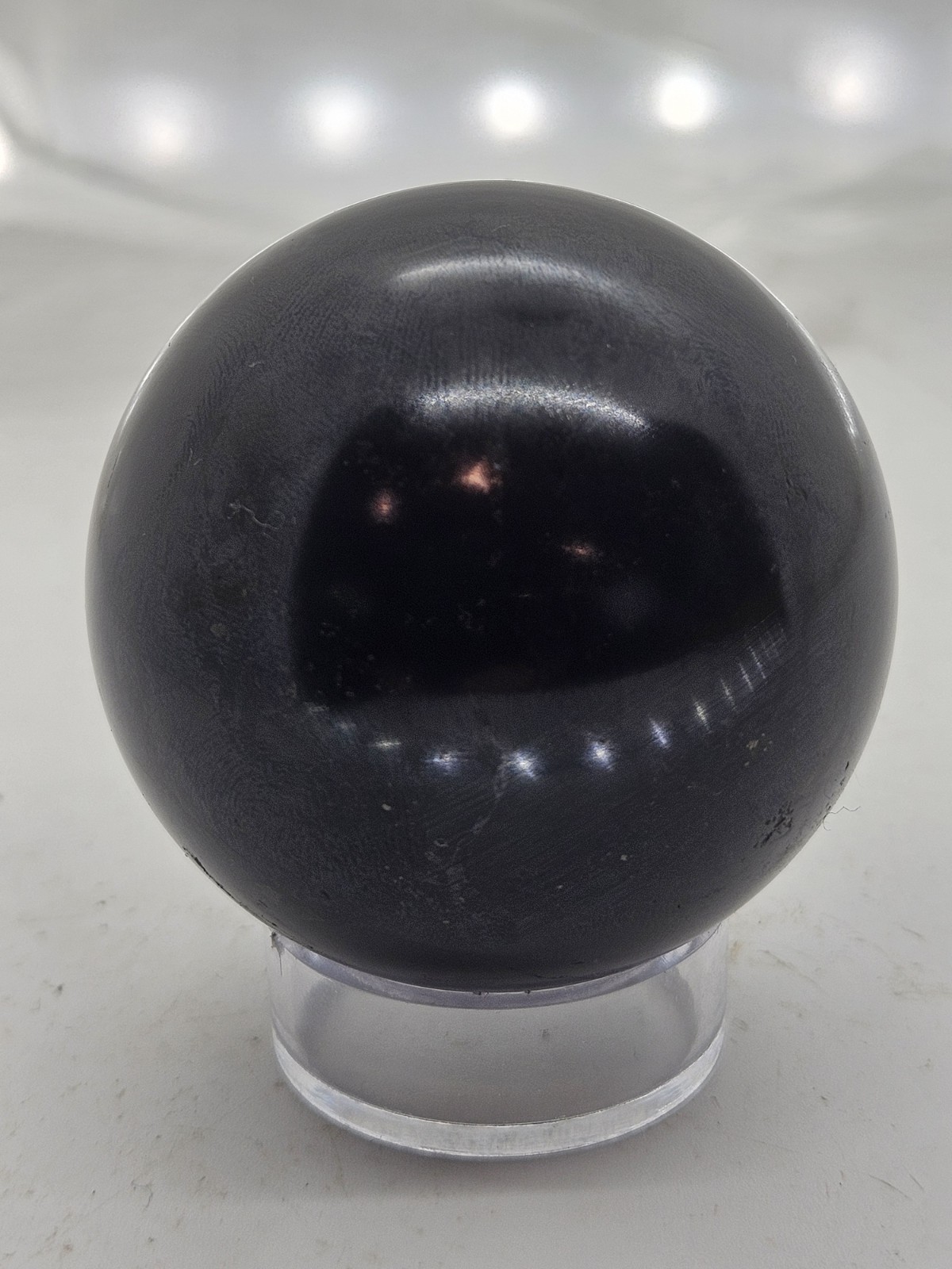 Polished Shungite Sphere – Genuine Carbon Rich Stone for EMF Protection