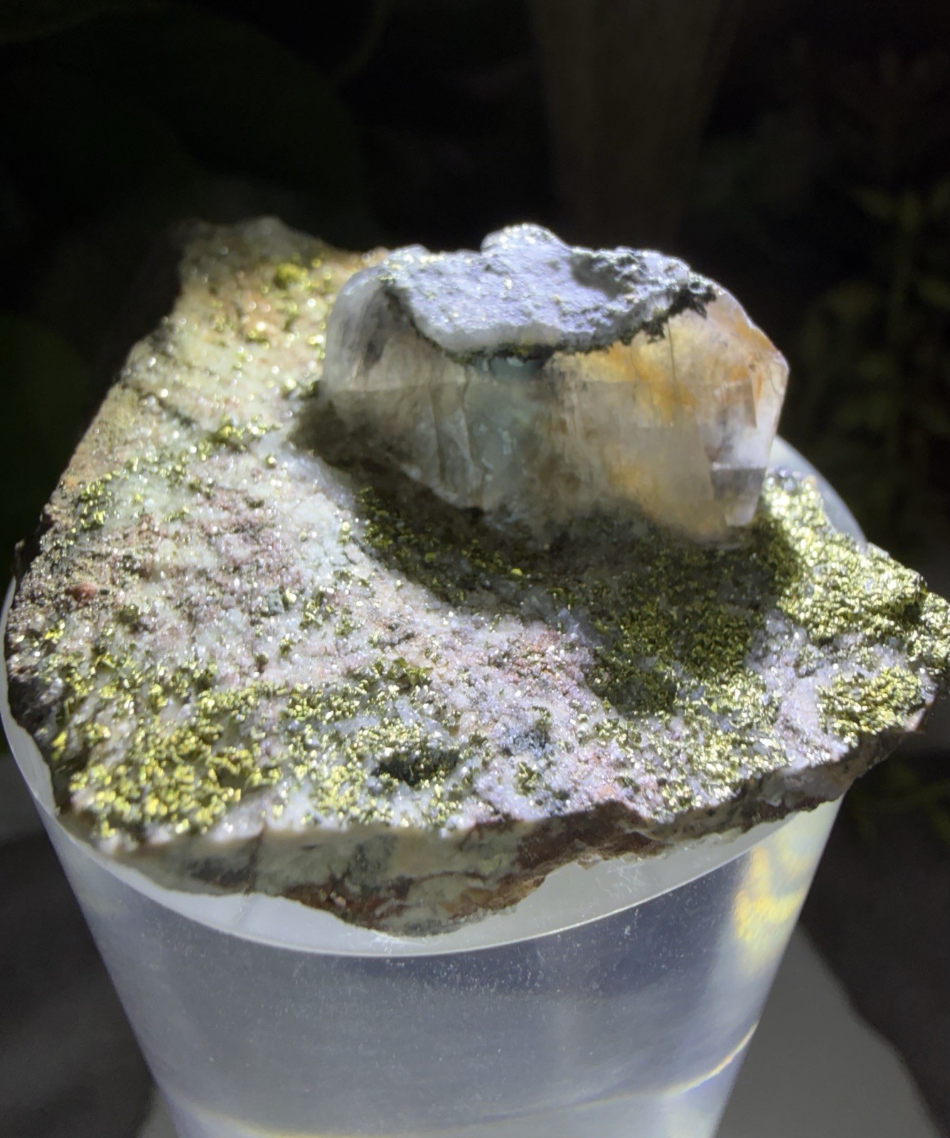 Crystal 30g Garden Quartz On Matrix With Chalcopyrite Specimen Mineral Raw