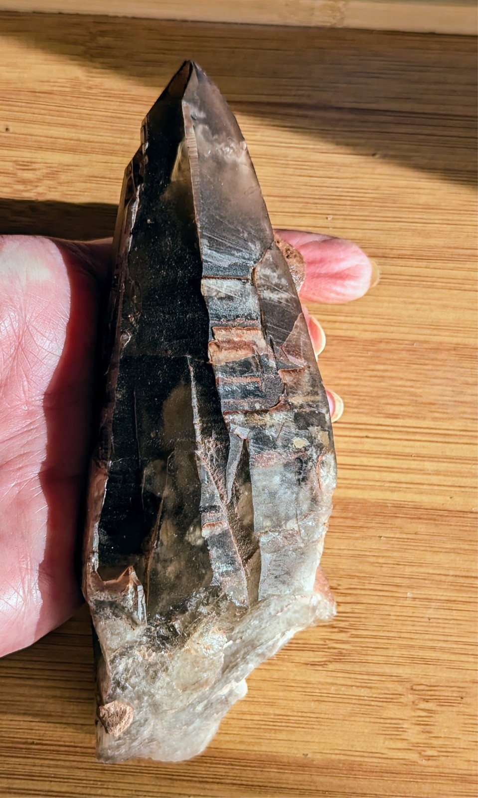 6 inch Smokey Crystal and Cube Feldspar Crystal