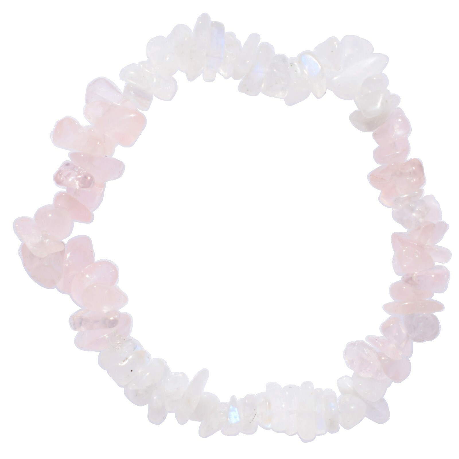 CHARGED Rainbow Moonstone Crystal Chip Combo Stretchy Bracelets – 9 Choices