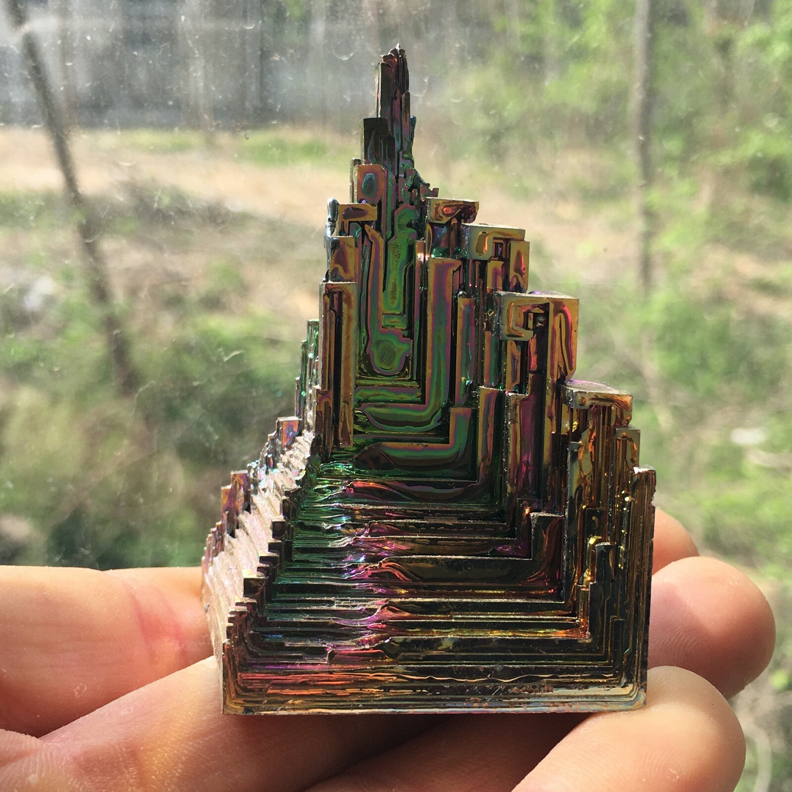 0.16kg electroplating Bismuth ore Quartz speciman crystal Reiki healing