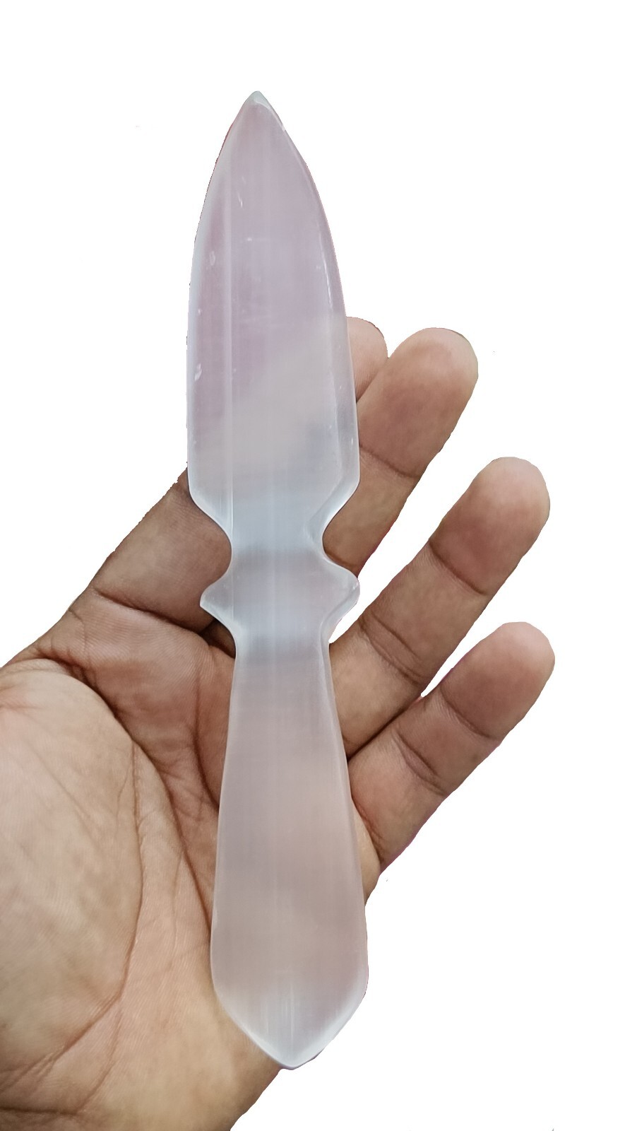 Selenite Sword Polished Natural Crystal Dagger healing Knife Blade 6.66″ Inch