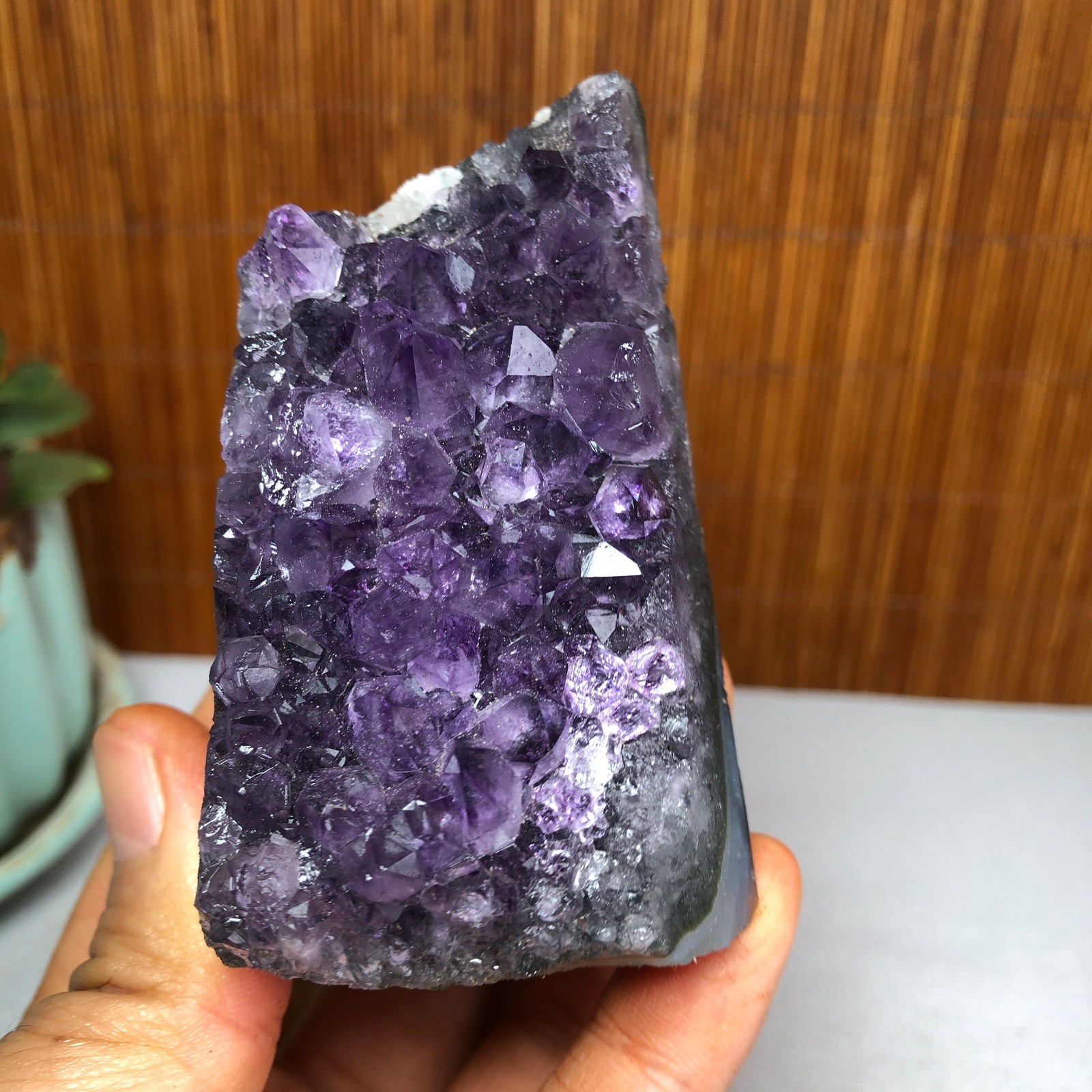 68mm NATURAL amethyst point purple Crystal Cluster Mineral Specimen 177g A1128