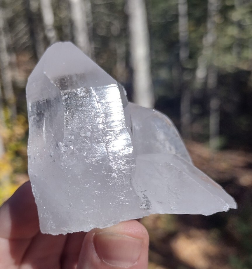 TRIPLE SOULMATE TIMELINK GENERATOR SELF HEALED DOUBLE TERMINATED QUARTZ *18