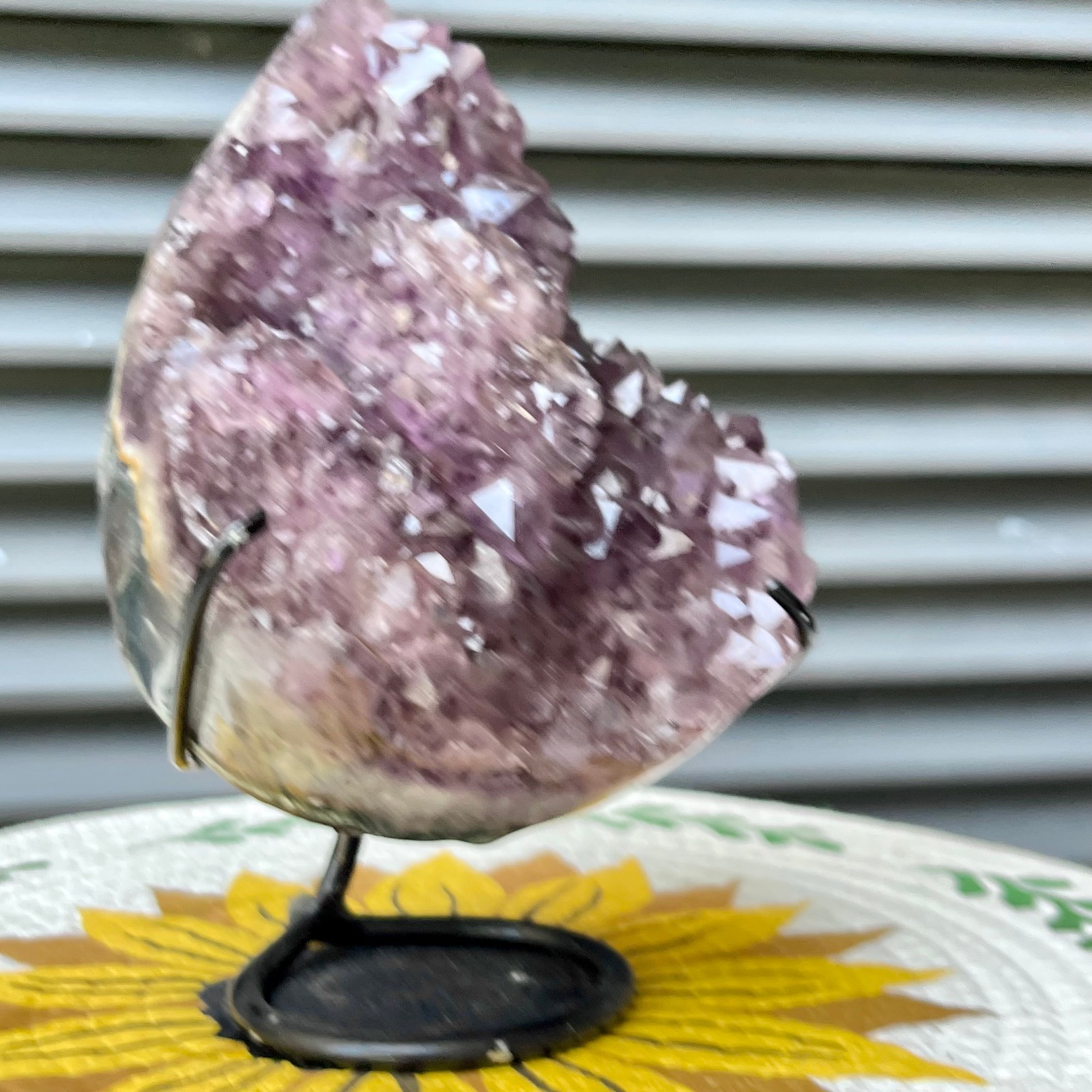 2.8 lb Natural Purple Amethyst teardrop Cluster Holiday Gift Home Office Decor