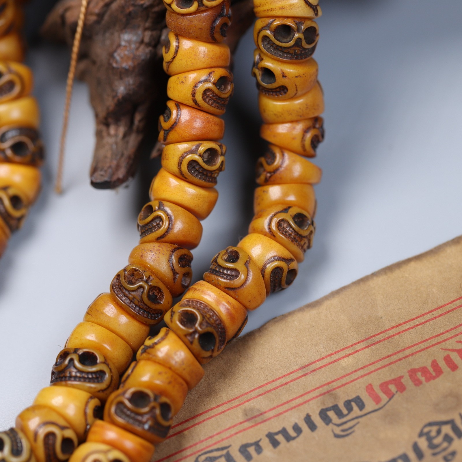 Tibetan Yak Bone 108 Prayer Mala Bead Buddhism for Meditation Necklace Feng Shui