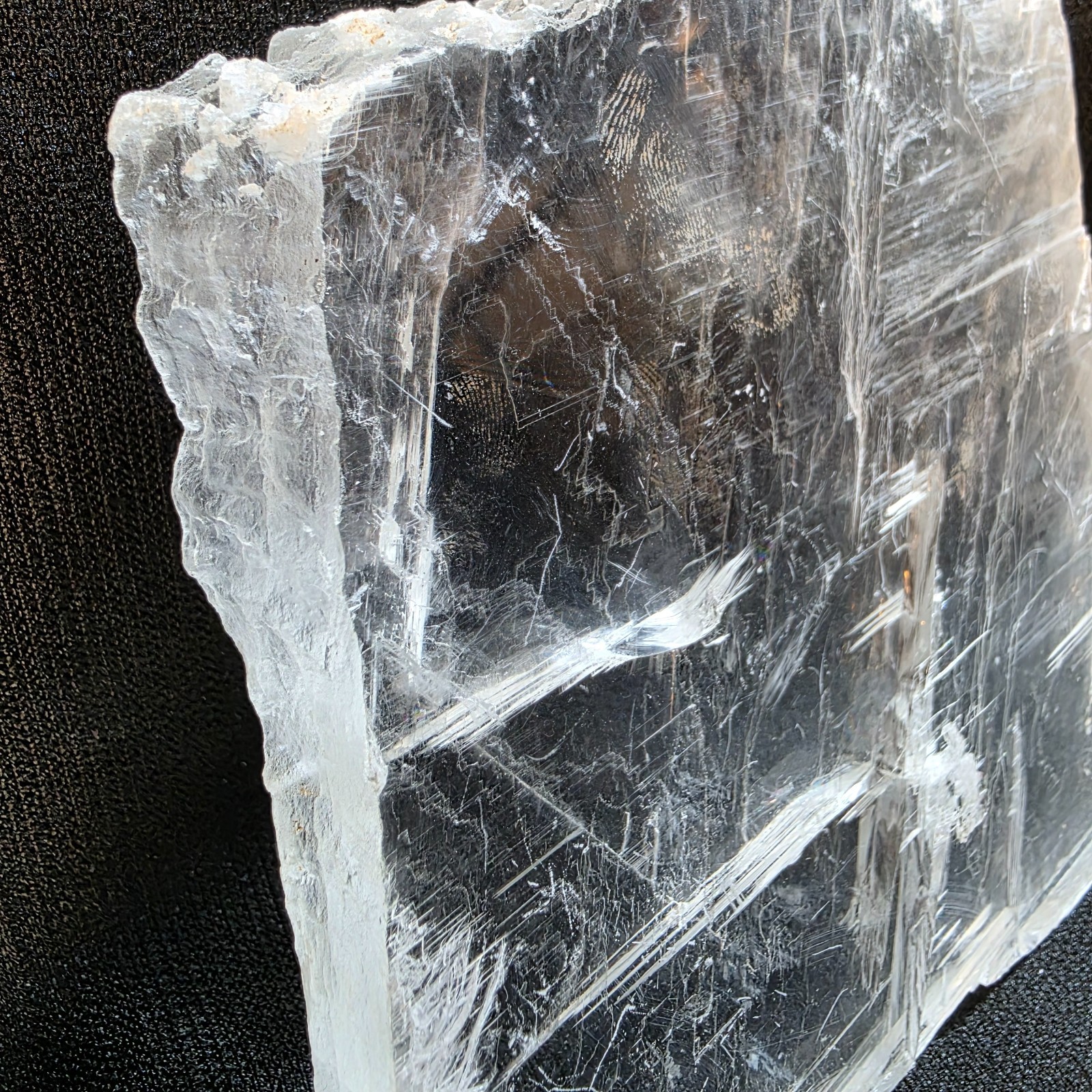 Selenite Crystal Slab Slice | Extra Large 480g | Natural Raw Clear | USA