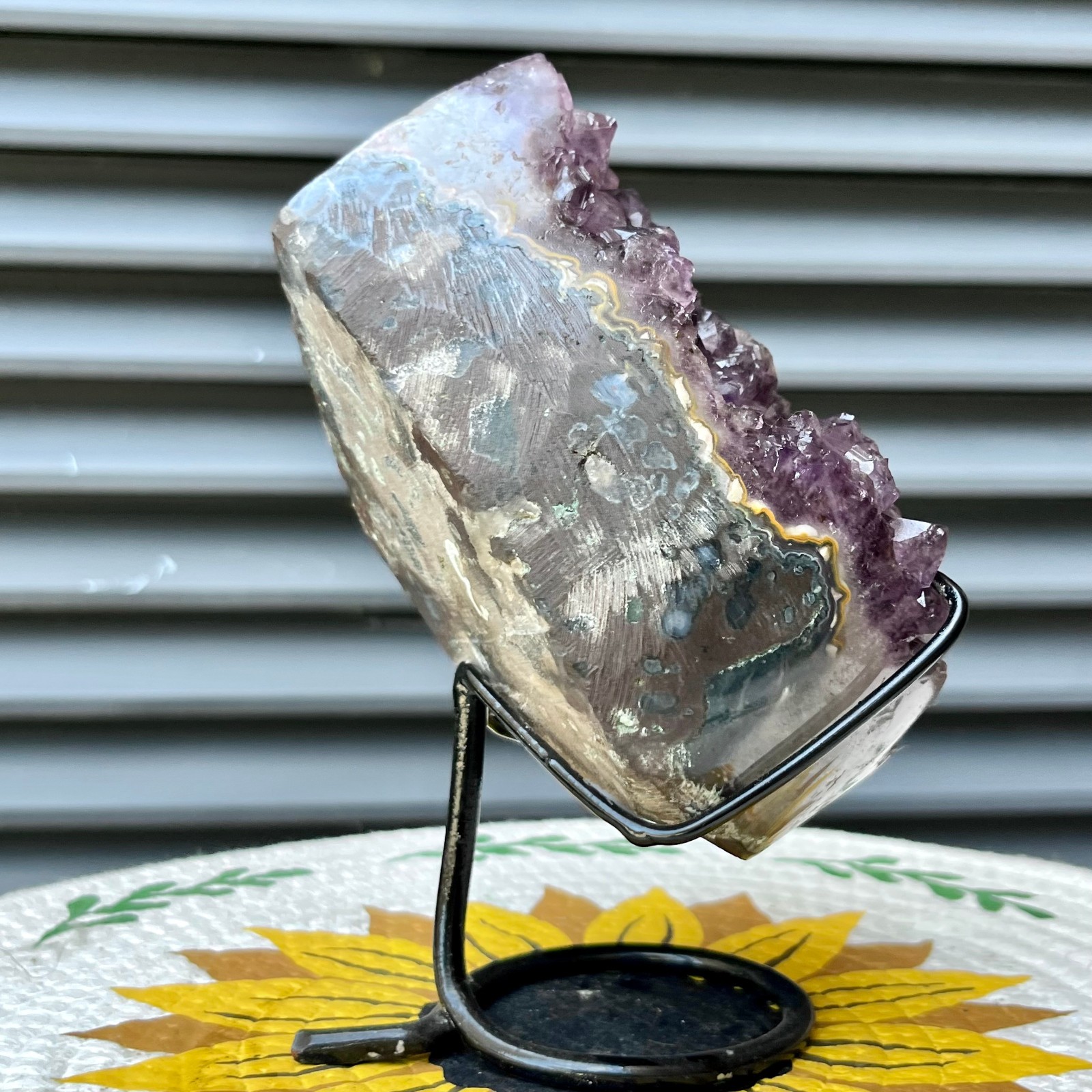 2.8 lb Natural Purple Amethyst teardrop Cluster Holiday Gift Home Office Decor