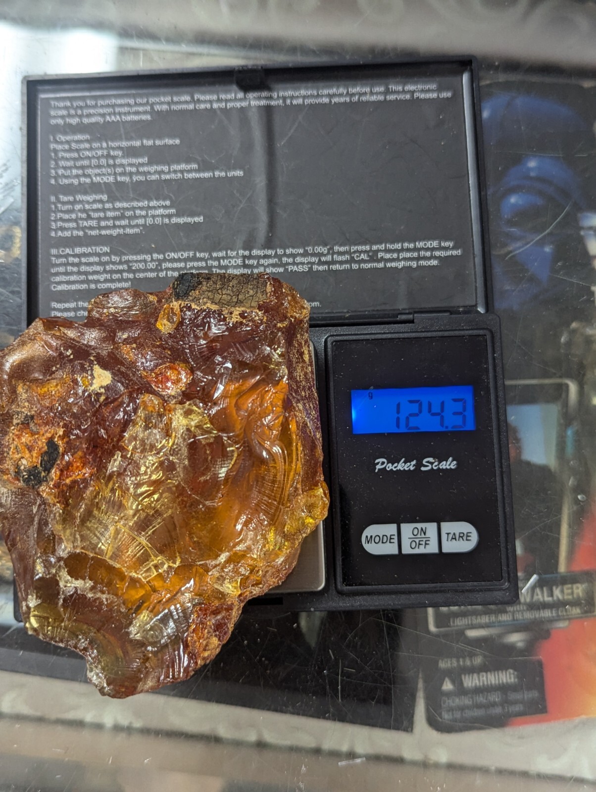 Large Copal Amber Crystal Cluster Specimen From North Florida FL