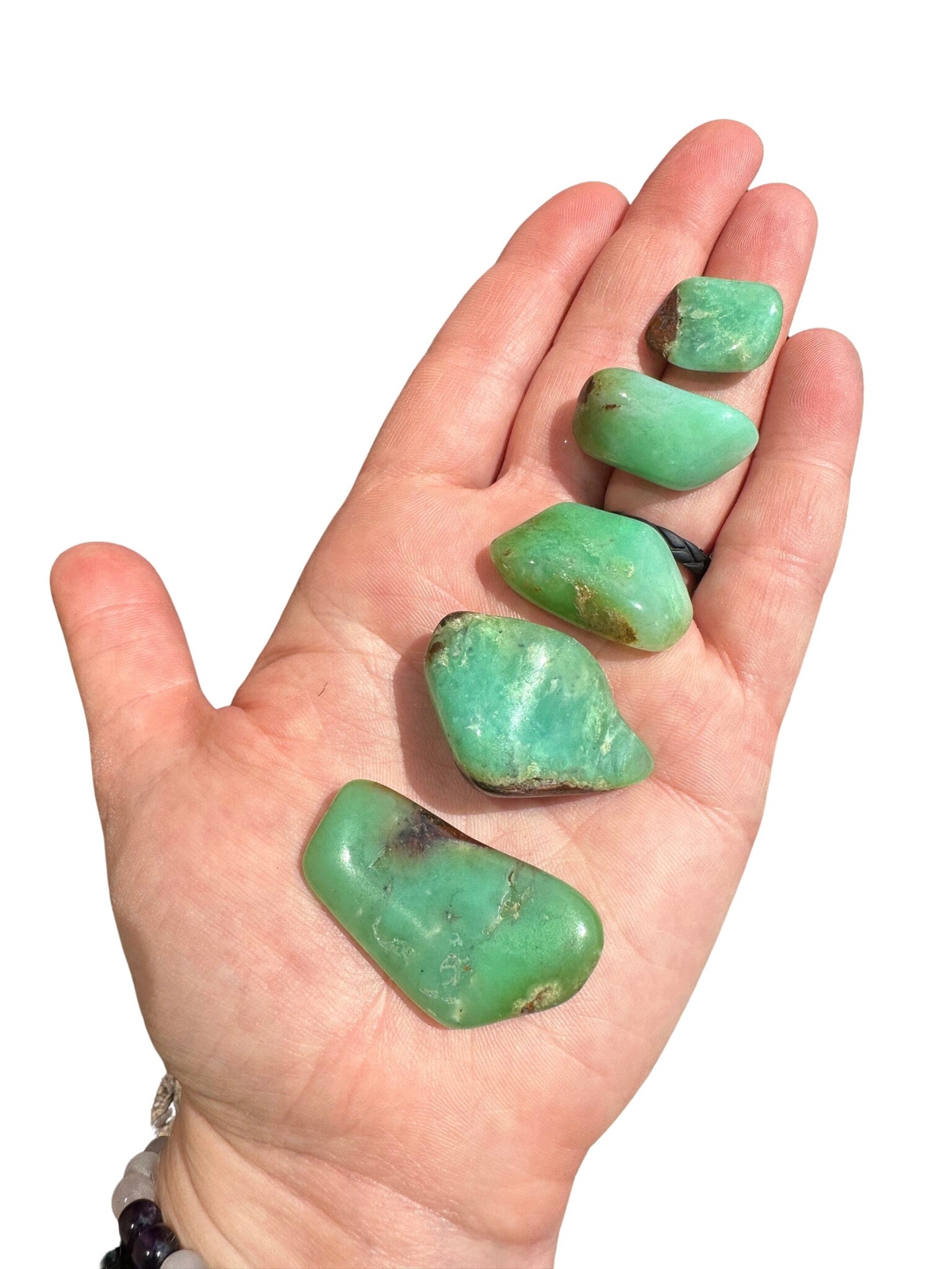 Chrysoprase Tumbled Stone (Grade AA) Polished Natural Chrysoprase from Australia