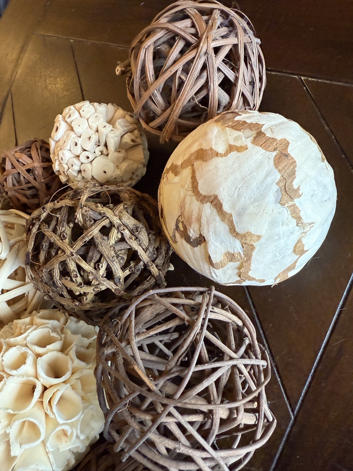 14 Decorative Orbs Bag , Balls for Tabletop Display, Bowl , Decor Filler