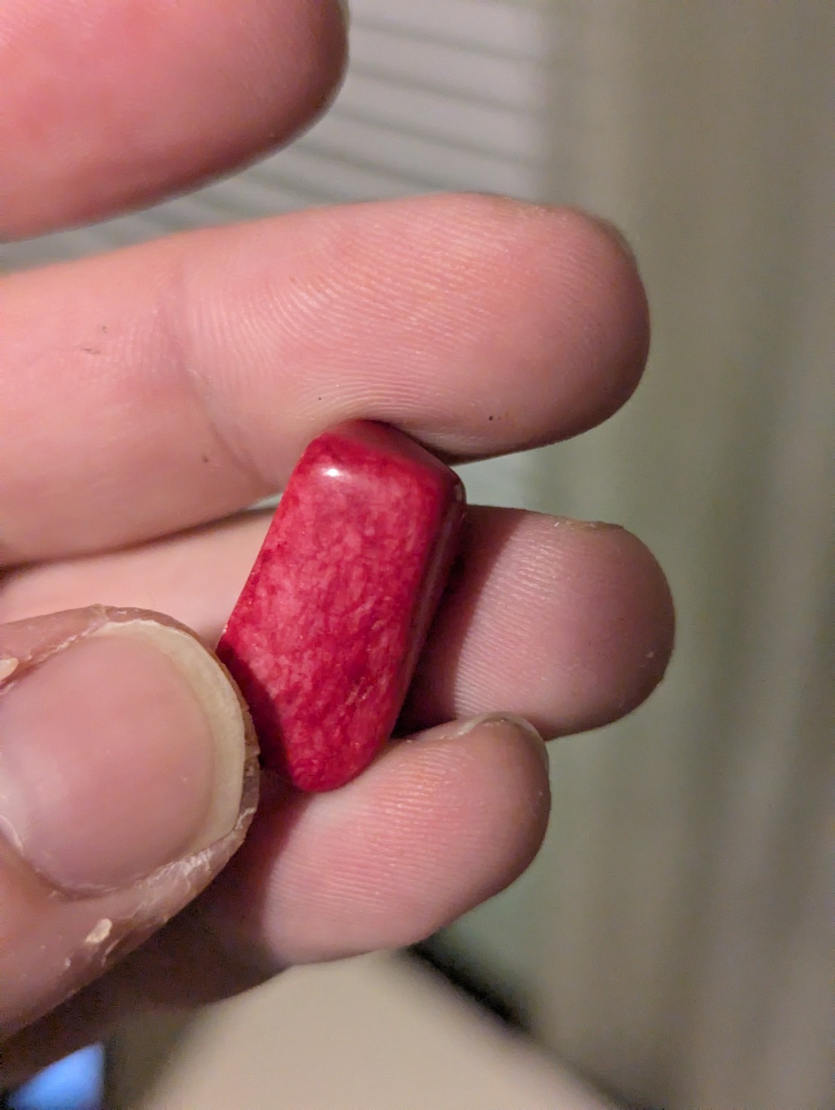 Small Beautiful Irregular Shaped Magenta Red Stone