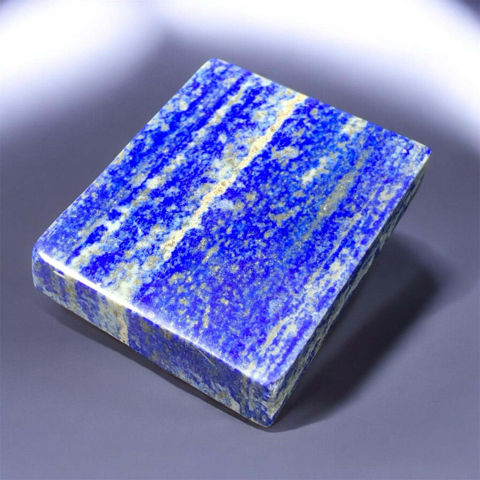 Natural Lapis Lazuli Slab Healing Stone 178g 7×5.5cm Crystal Decor
