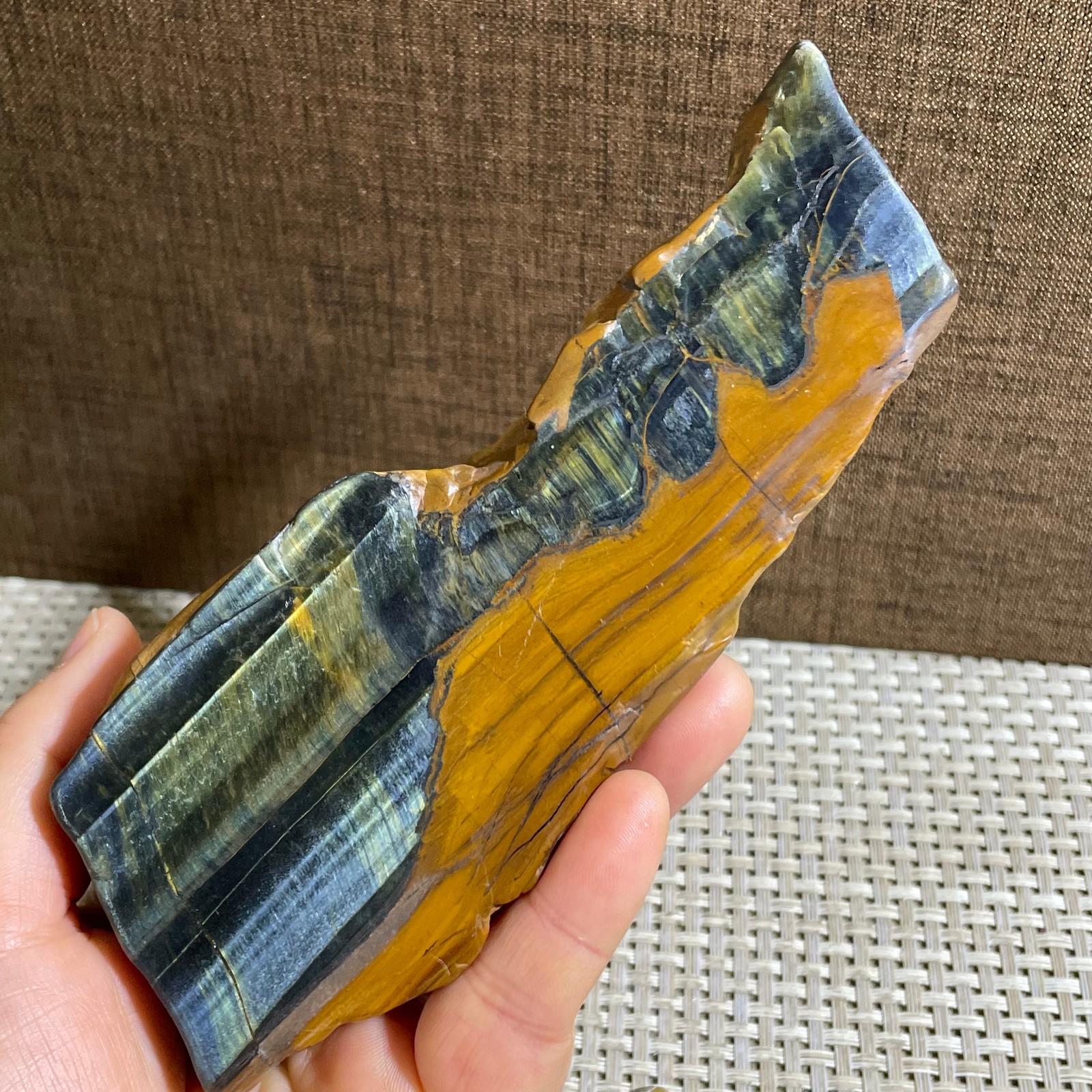 255g Natural tiger’s-eye Rough Raw Stone Rock Specimen Reiki healing