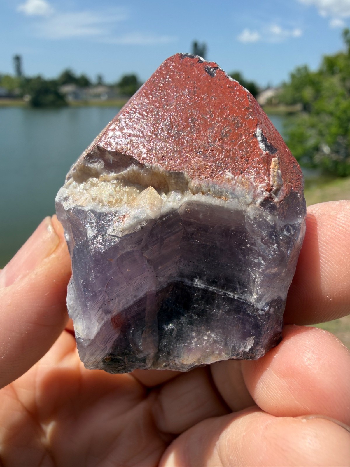 Auralite 23 Crystal Red Cap from Canada 70 grams 2″