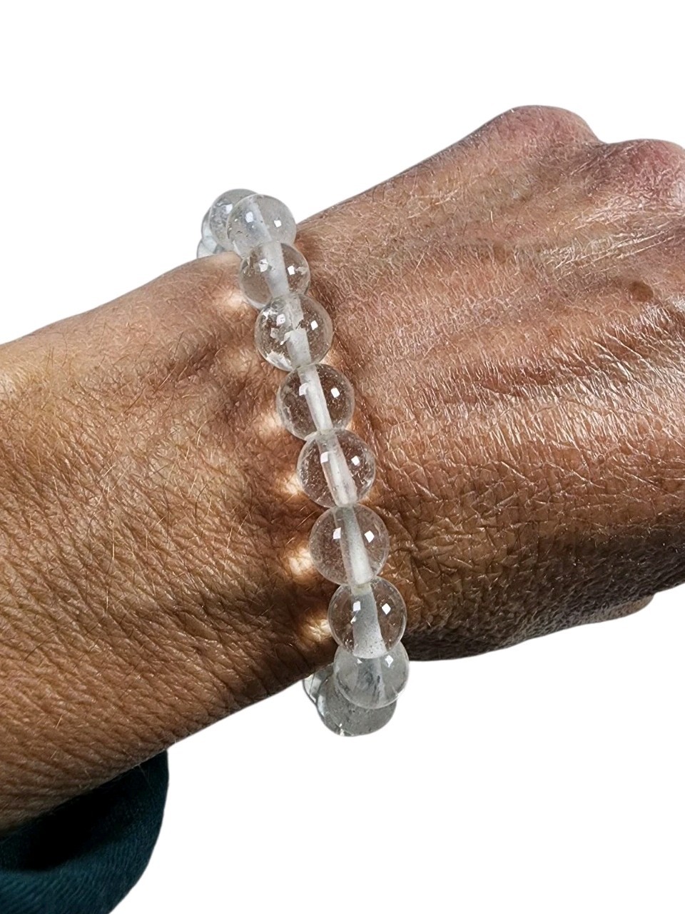 Quartz Polished Beaded Bracelet 17.3 grams.