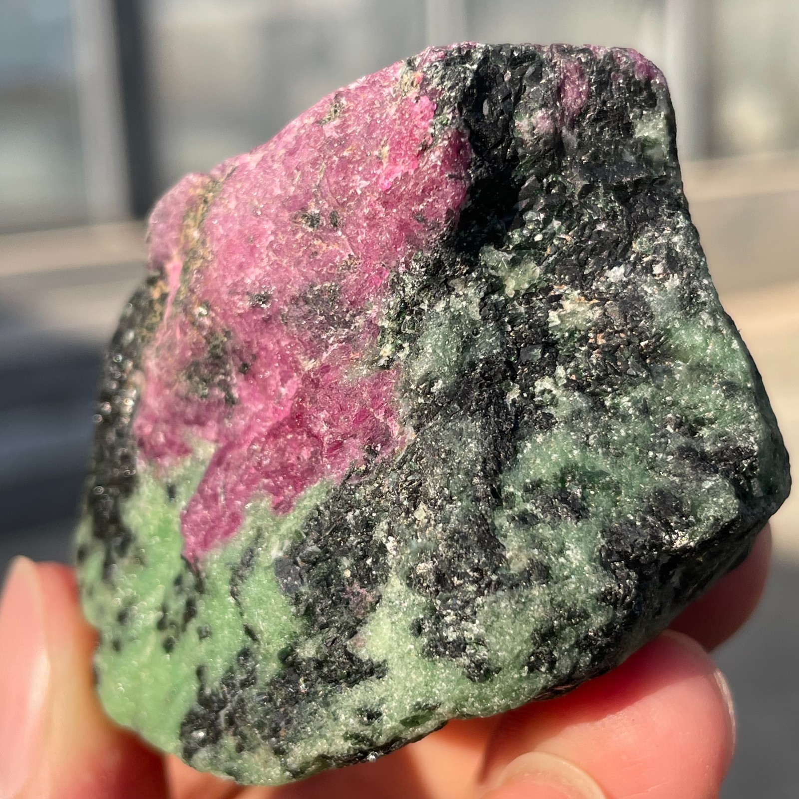 120g Natural Ruby Zoisite Raw Stone Quartz Mineral Specimen Healing