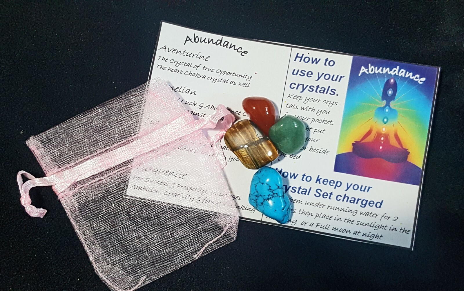 Crystal Healing Wealth Prosperity Luck Magnet set Wealth Boosting Chakra $